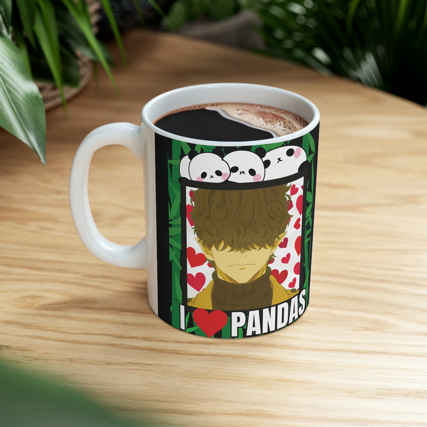 Mr. Villain's Day Off - Mr. Villain Loves Pandas Ceramic Mug 11oz