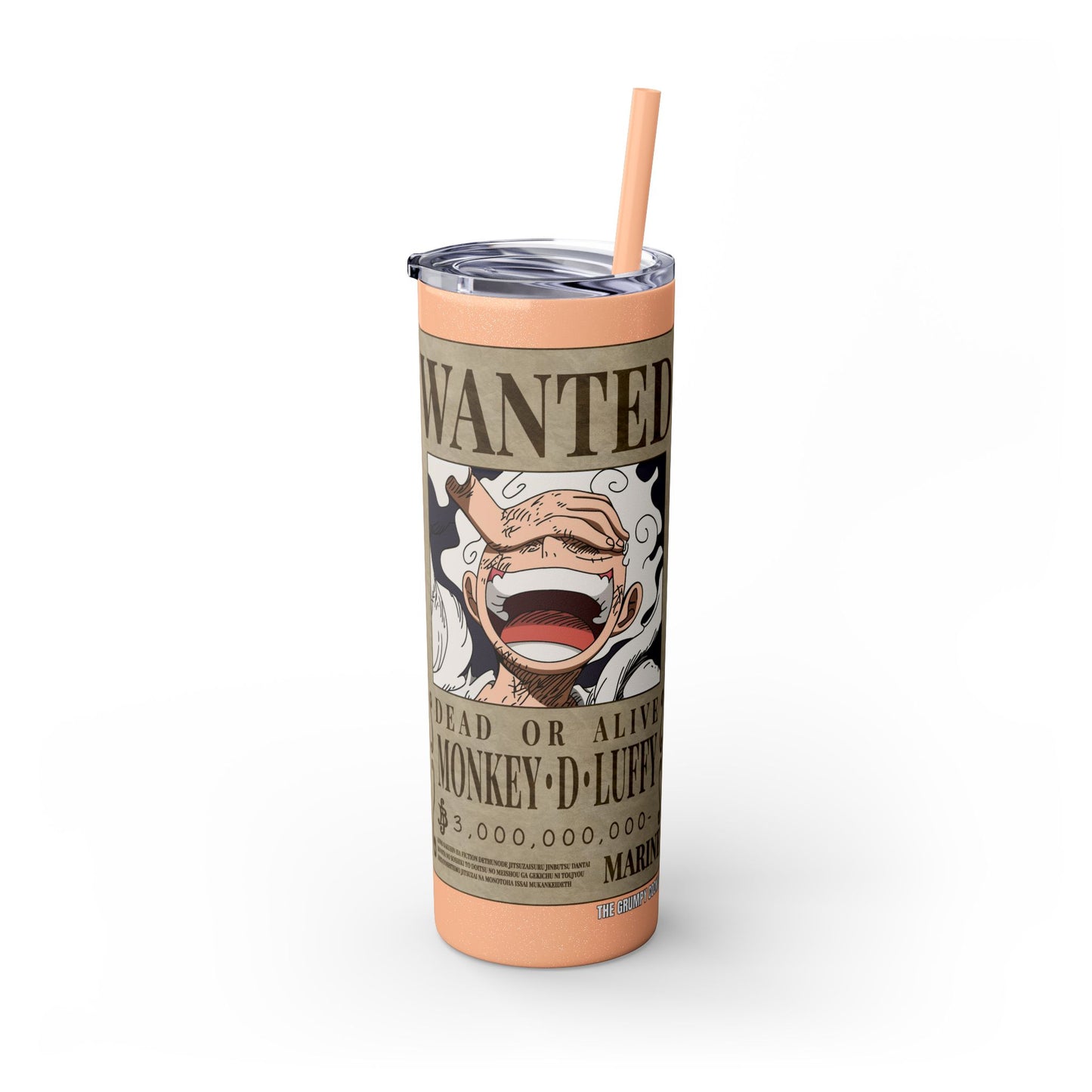 One Piece - Luffy Fifth Gear Skinny Tumbler with Straw, 20oz