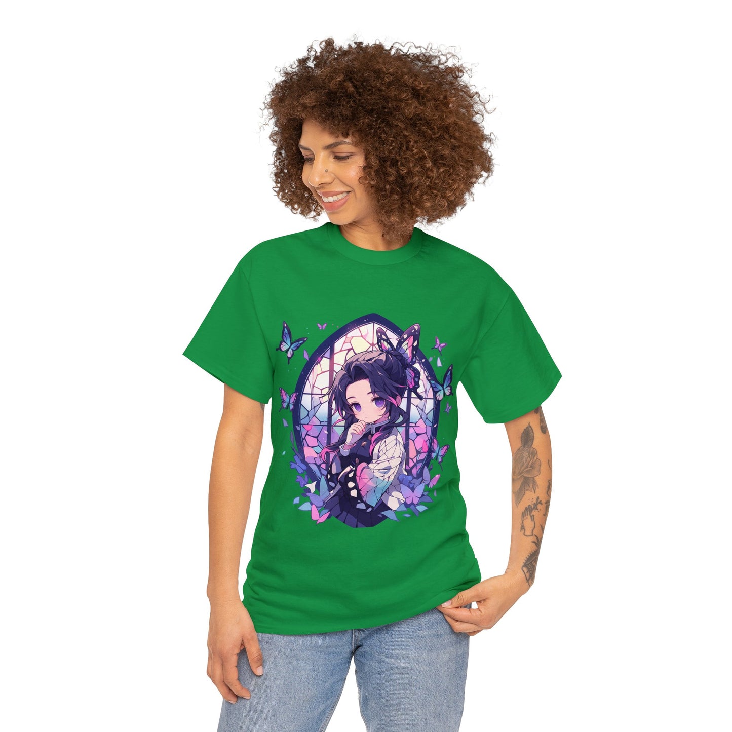 Demon Slayer - Stained Glass Shinobu Kocho Series Unisex Heavy Cotton Tee