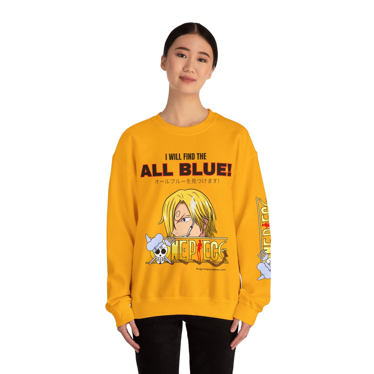 One Piece - Find the All Blue Unisex Heavy Blend™ Crewneck Sweatshirt