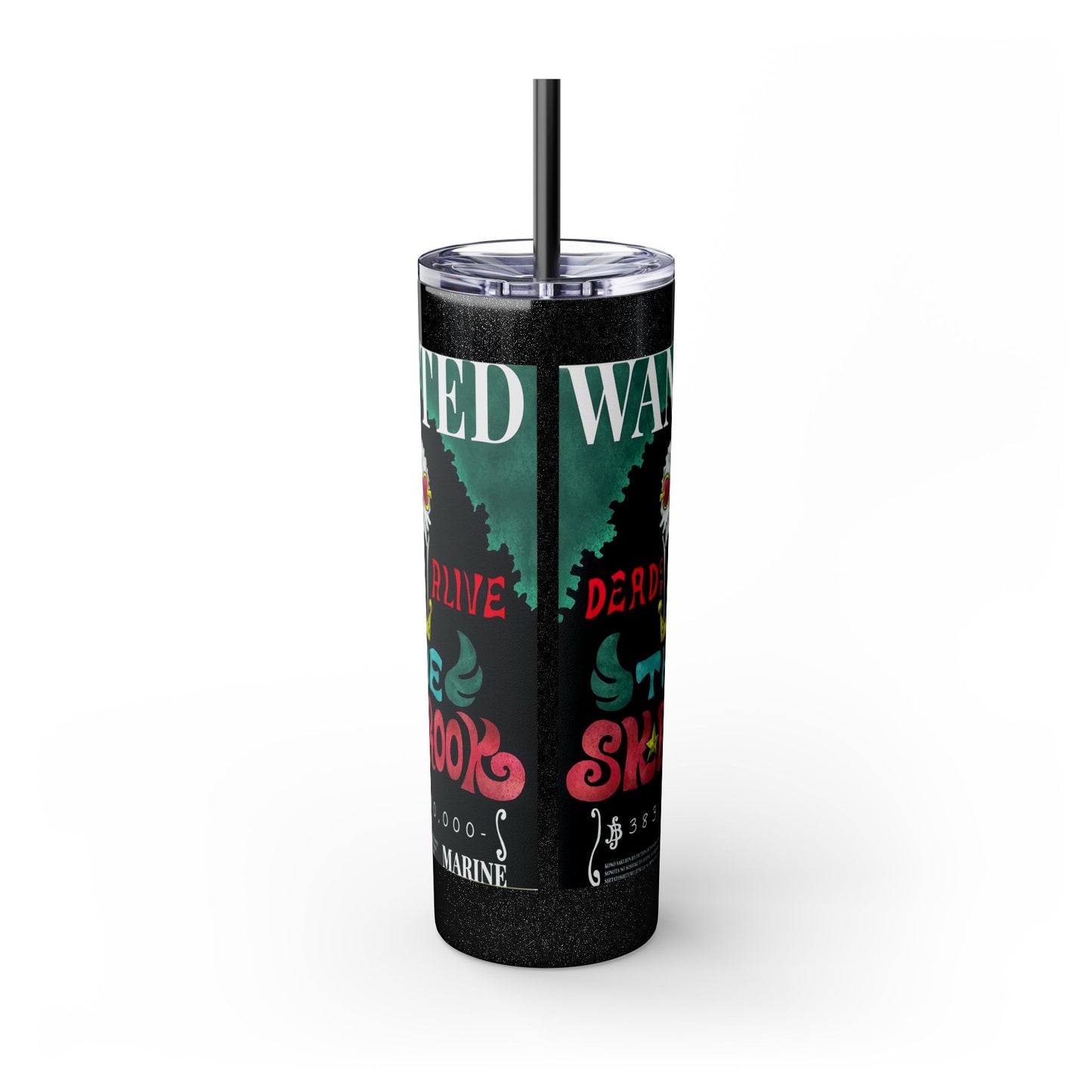 One Piece - Brook Wanted Poster Tumbler with Straw, 20oz