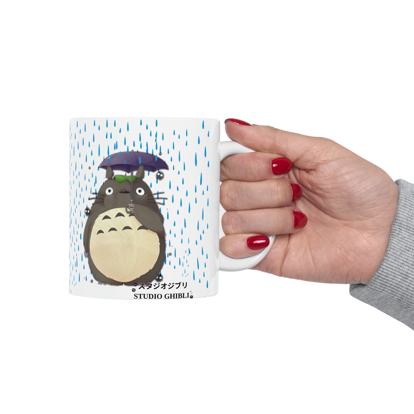Studio Ghibli - My Neighbor Totoro - Totoro in the Rain Ceramic Mug, 11oz