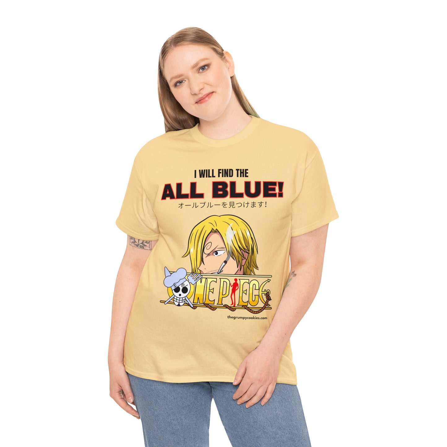 One Piece - Find the All Blue Unisex Heavy Cotton Tee