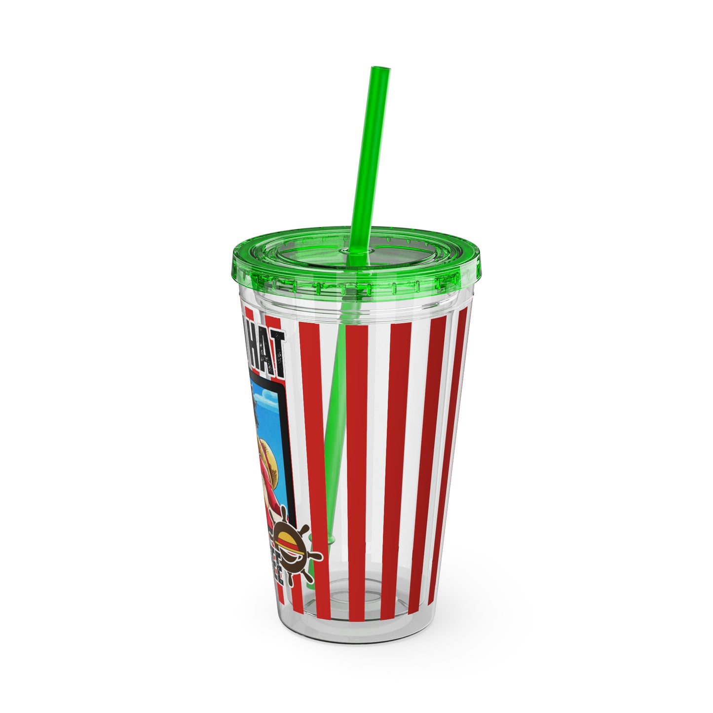 Straw Hat Coffee - Captain Luffy Sunsplash Tumbler with Straw, 16oz