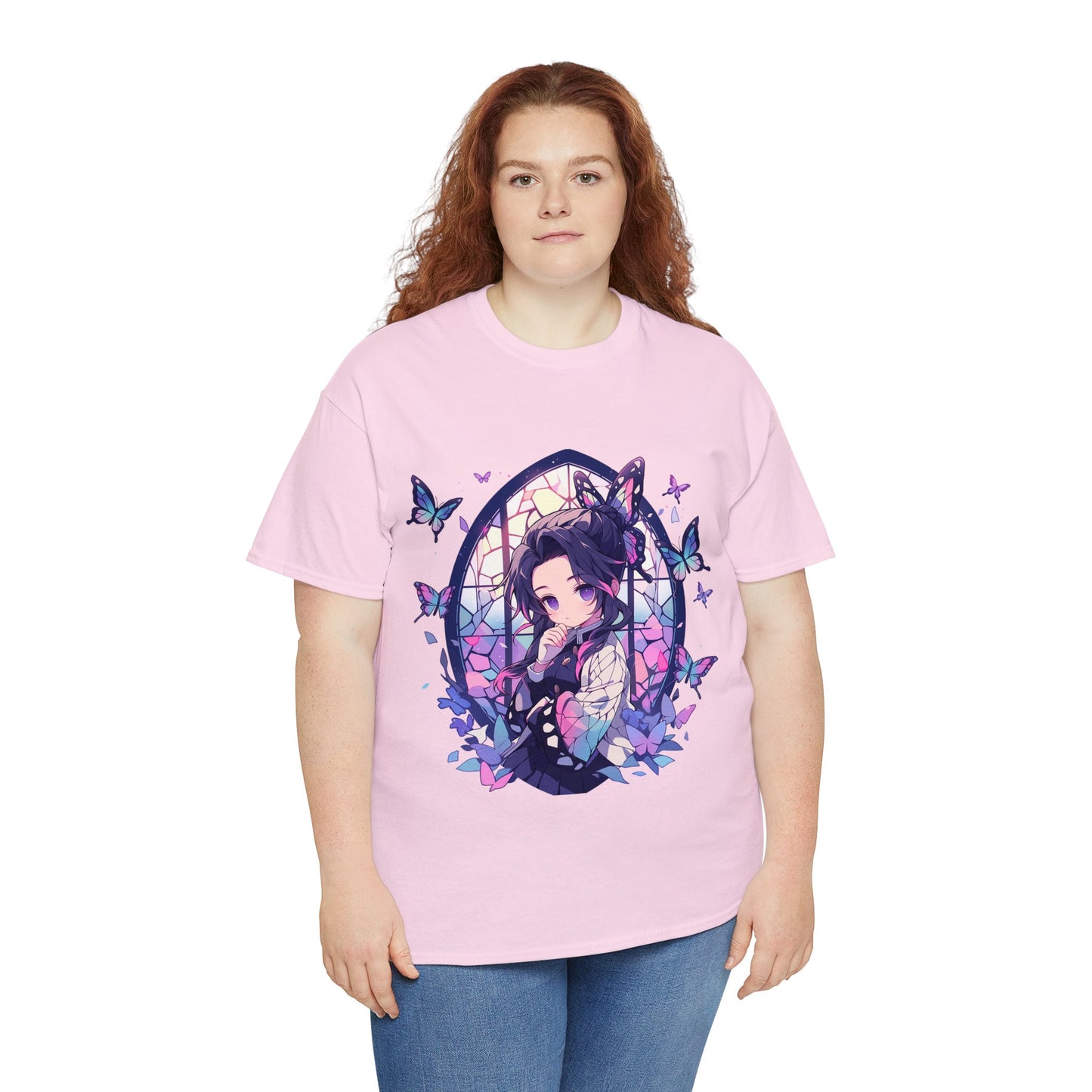 Demon Slayer - Stained Glass Shinobu Kocho Series Unisex Heavy Cotton Tee