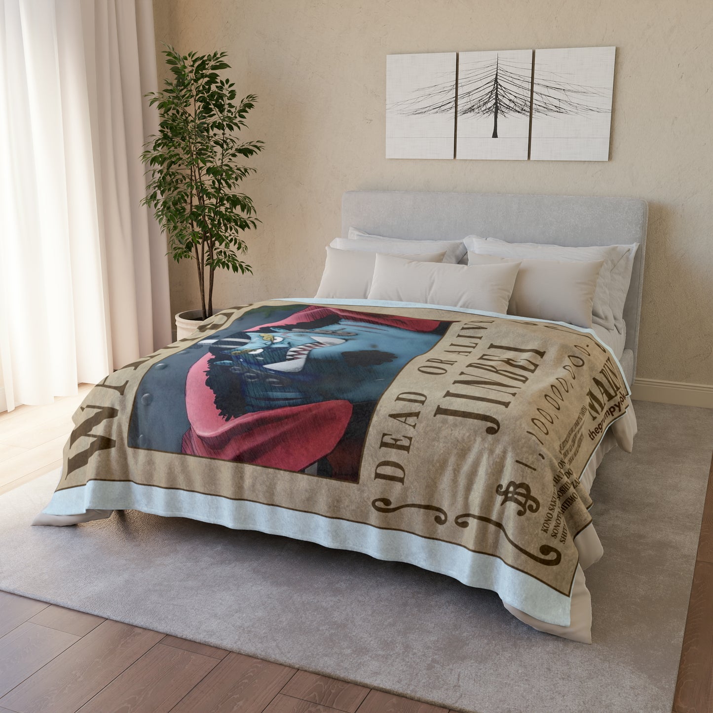 Jinbei Wanted Poster Polyester Blanket