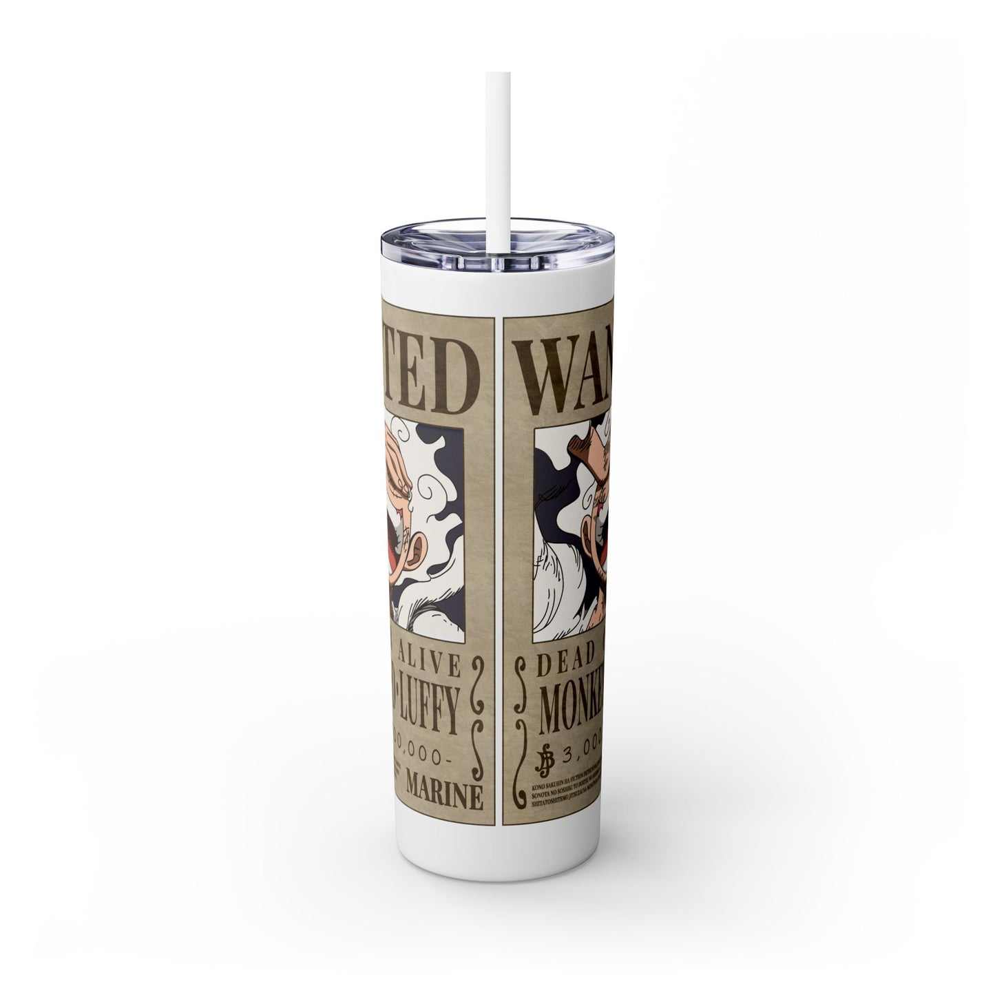 One Piece - Luffy Fifth Gear Skinny Tumbler with Straw, 20oz