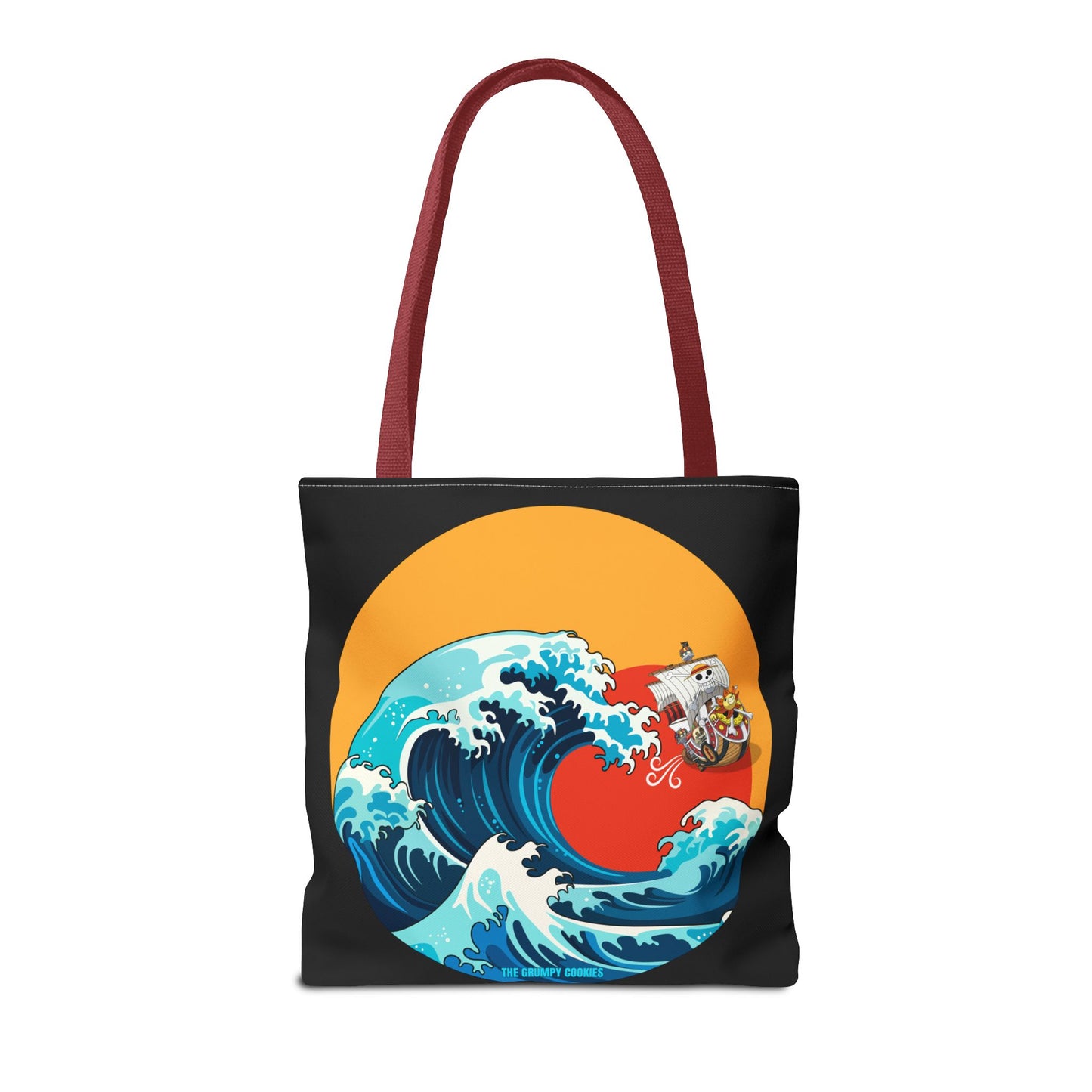 One Piece - Riding the Wave Black Tote Bag