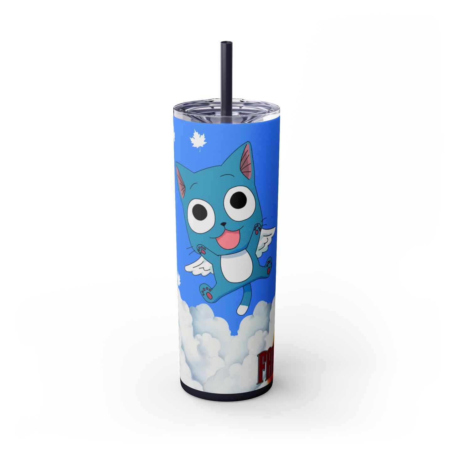 Fairy Tail - Happy As Can Be Skinny Tumbler with Straw, 20oz