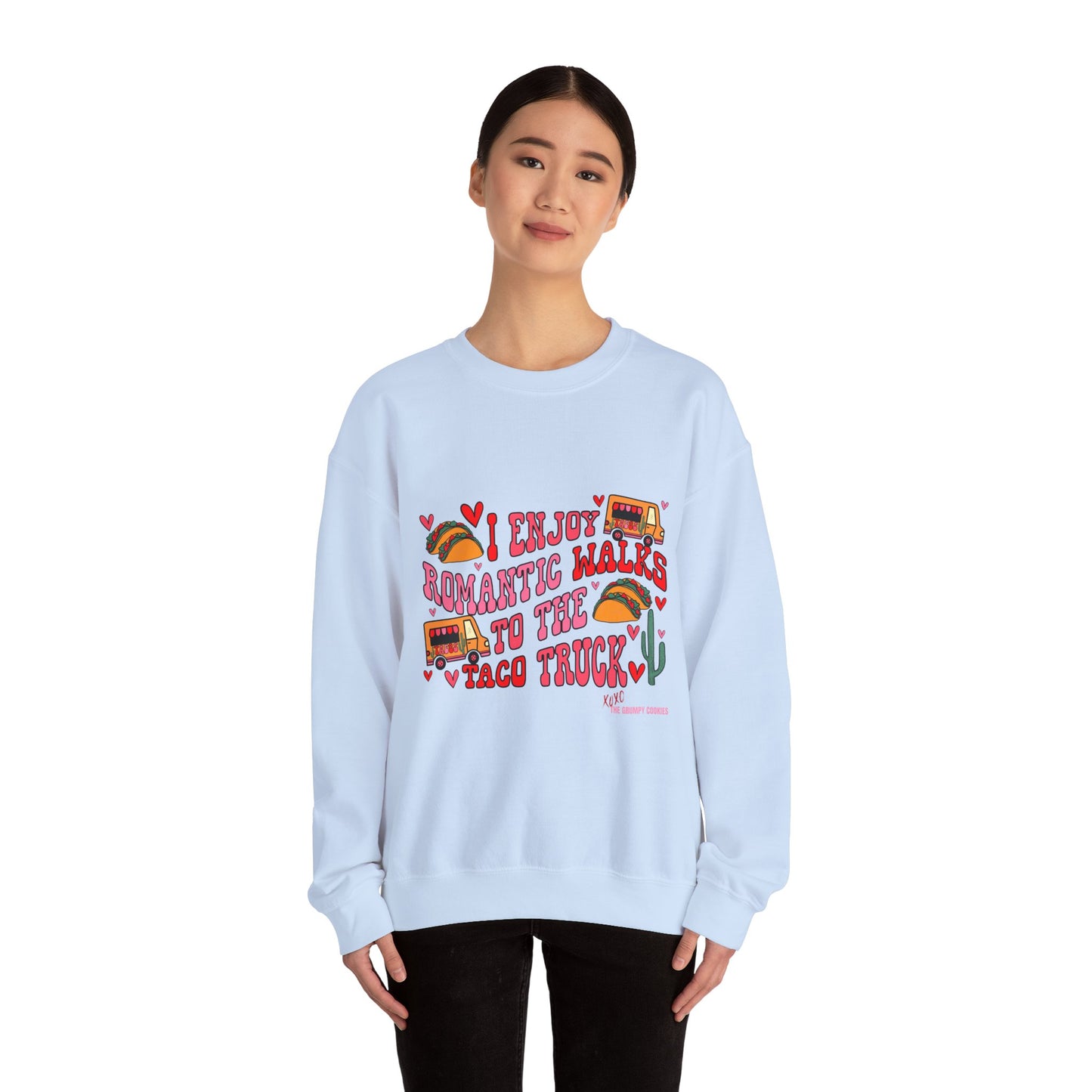 The Grumpy Cookies - Romance = Tacos Unisex Heavy Blend™ Crewneck Sweatshirt
