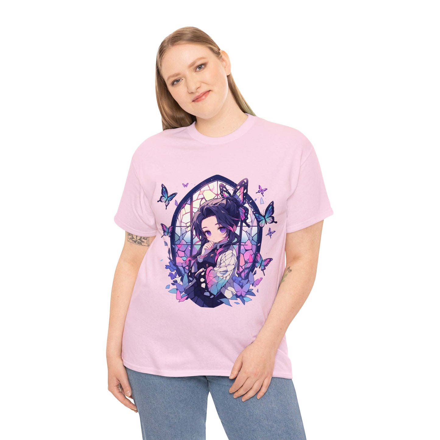 Demon Slayer - Stained Glass Shinobu Kocho Series Unisex Heavy Cotton Tee