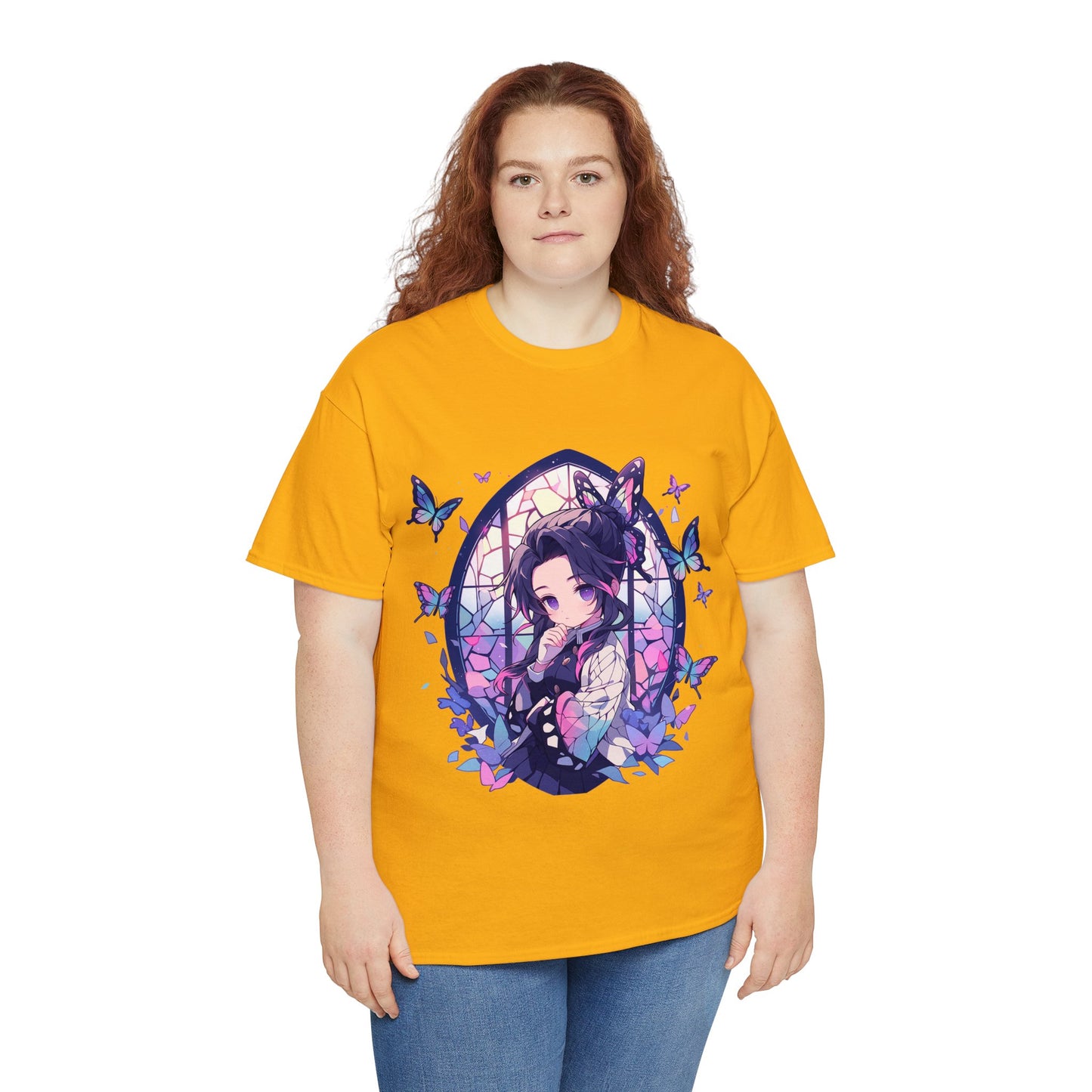 Demon Slayer - Stained Glass Shinobu Kocho Series Unisex Heavy Cotton Tee