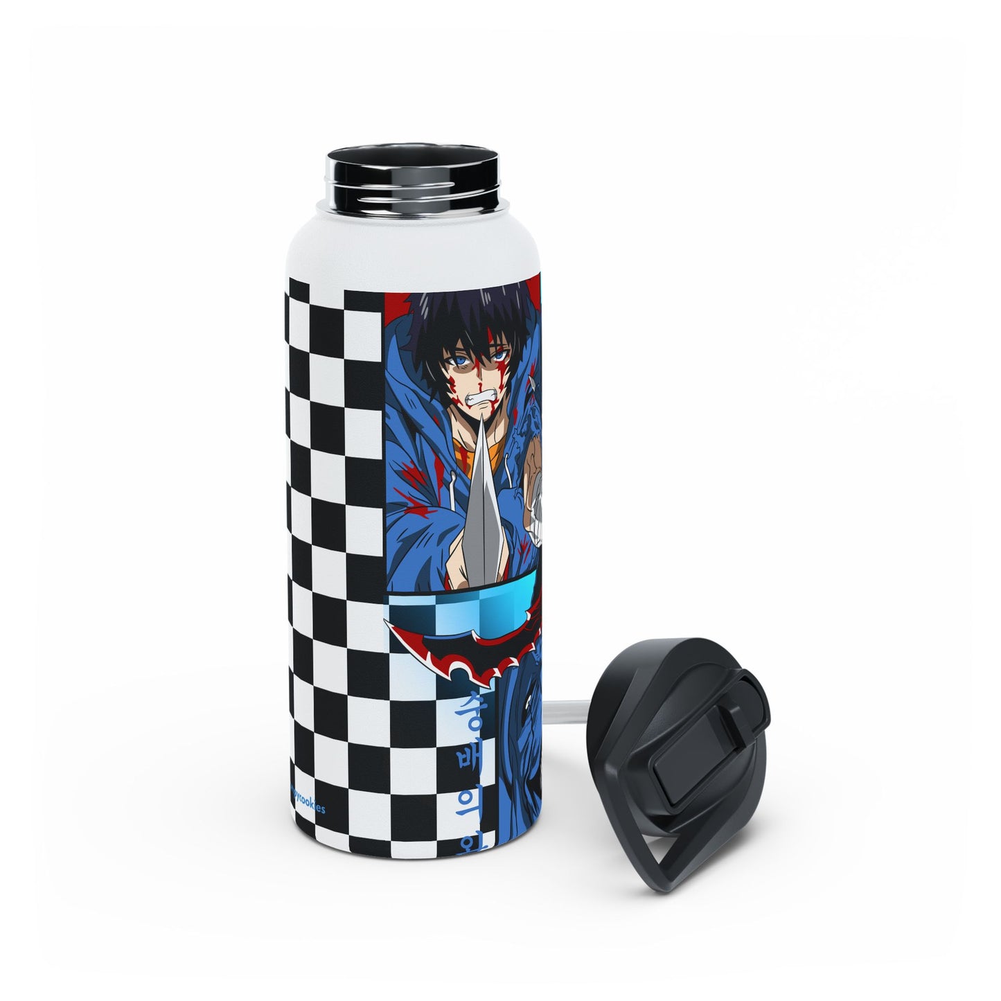 Solo Leveling - Bloody Sung Jin Stainless Steel Water Bottle