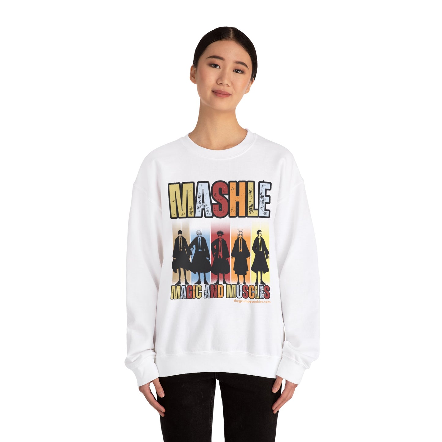 Mashle - Team No Magic Unisex Heavy Blend™ Crewneck Sweatshirt