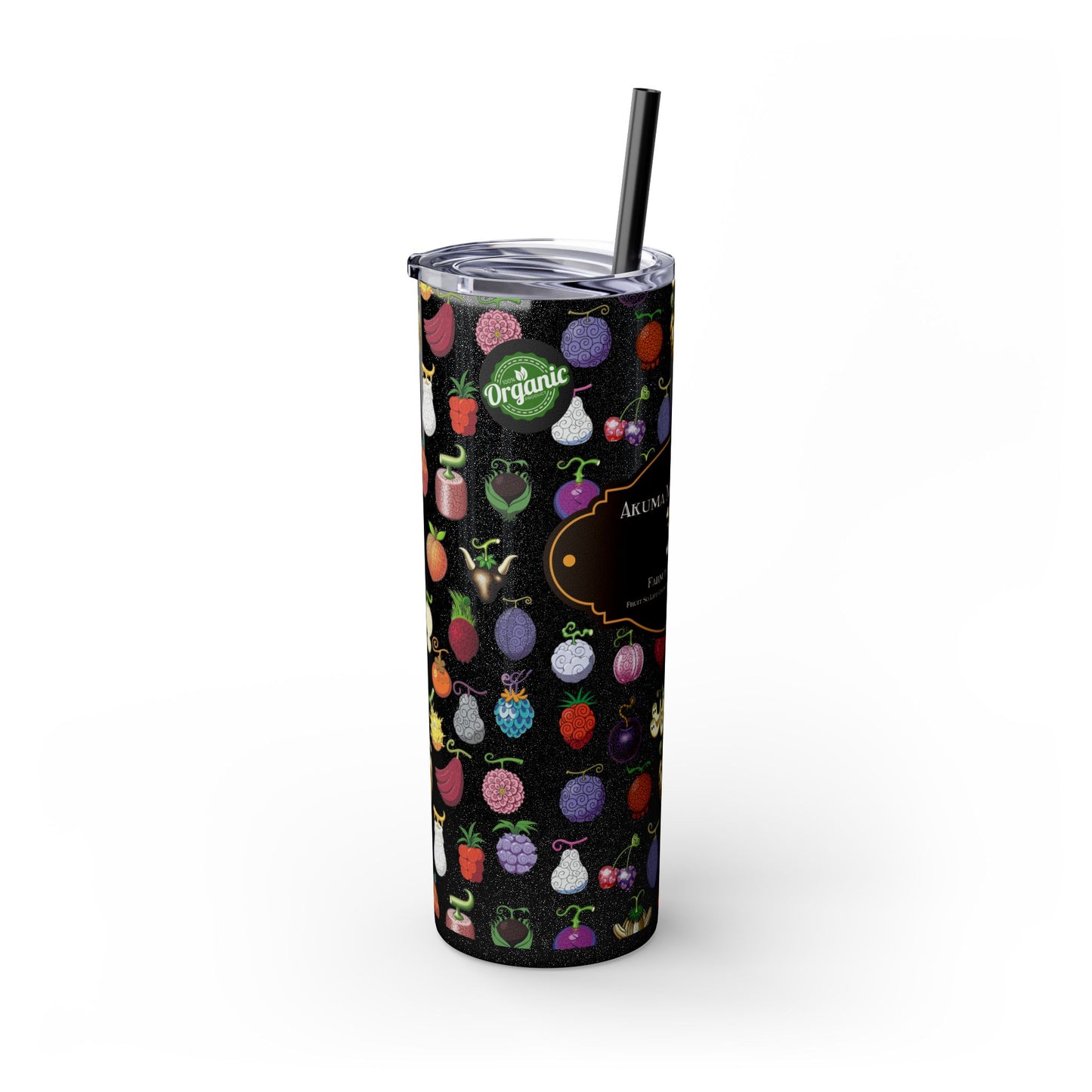 One Piece - Organic Devil Fruit 20oz Skinny Tumbler with Straw