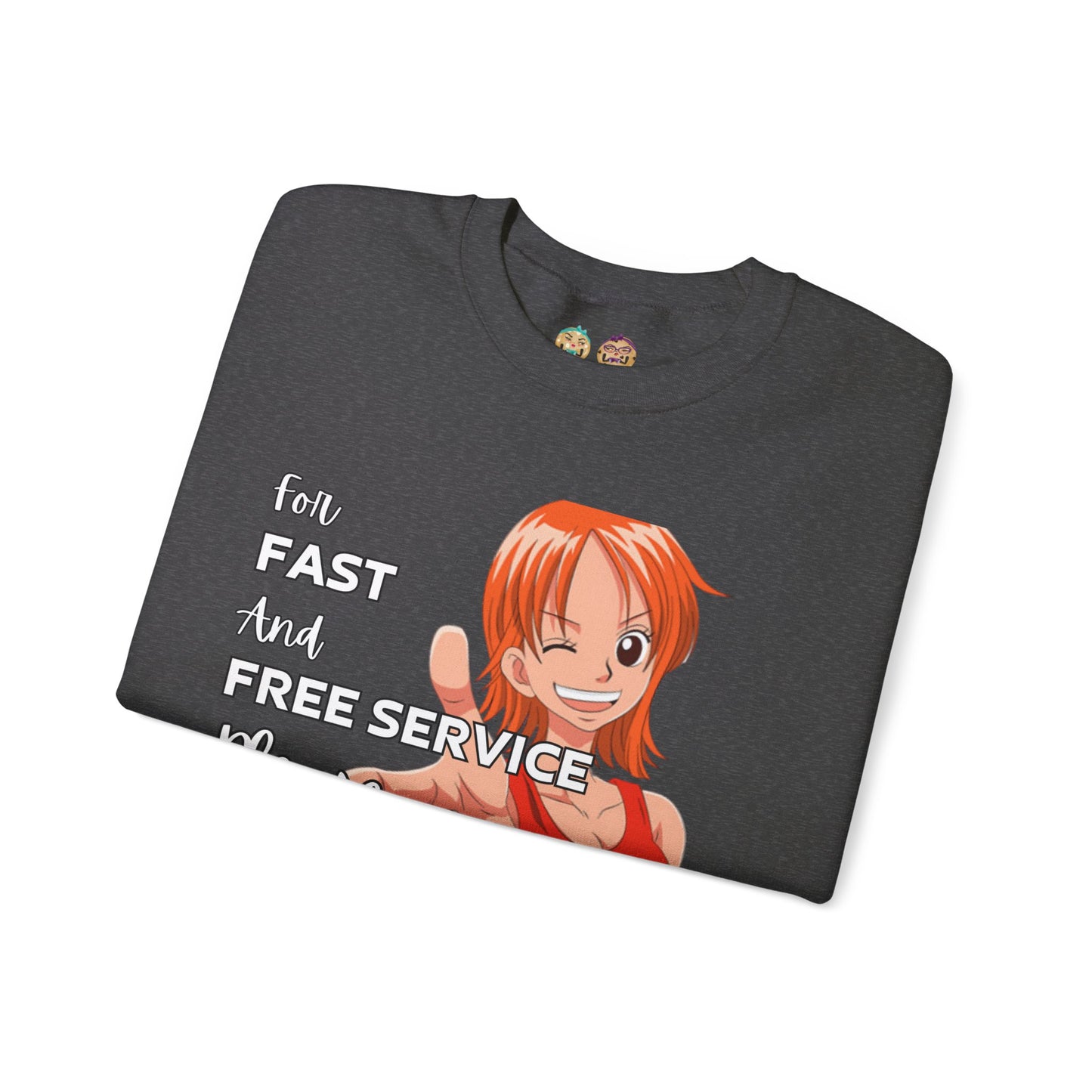 One Piece - Fast and Free Service Unisex Heavy Blend™ Crewneck Sweatshirt