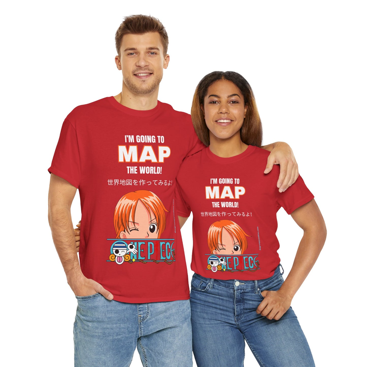 One Piece - Map the World Unisex Heavy Cotton Tee
