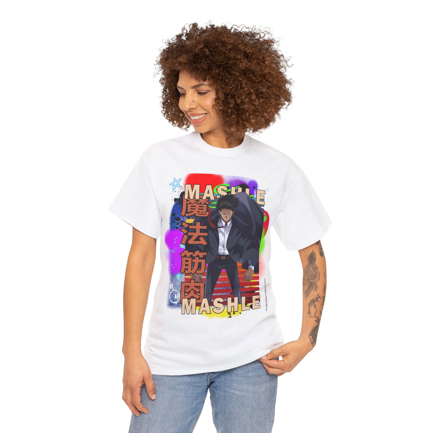 Mashle - Mash Burnedead Graffiti Unisex Heavy Cotton Tee