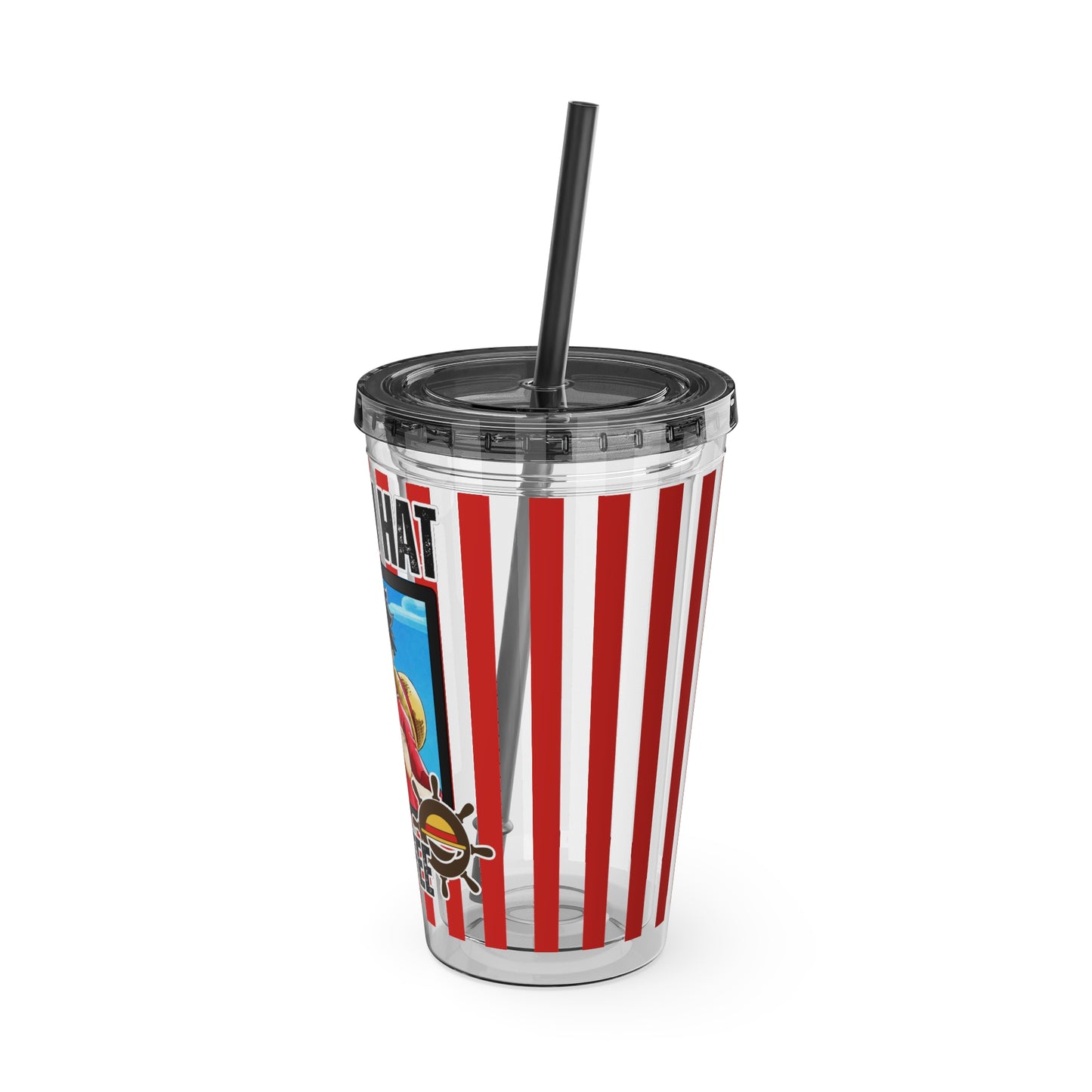 Straw Hat Coffee - Captain Luffy Sunsplash Tumbler with Straw, 16oz