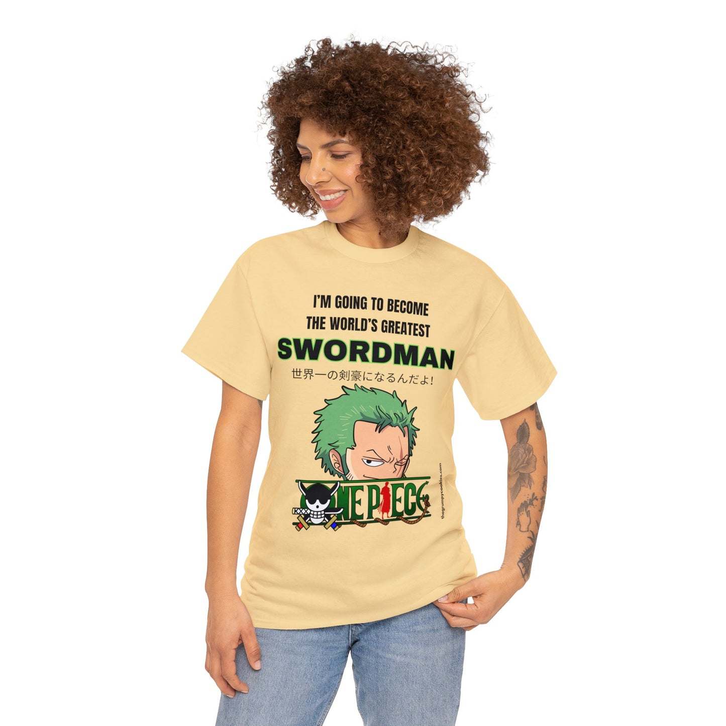 One Piece - World's Greatest Swordsman Unisex Heavy Cotton Tee