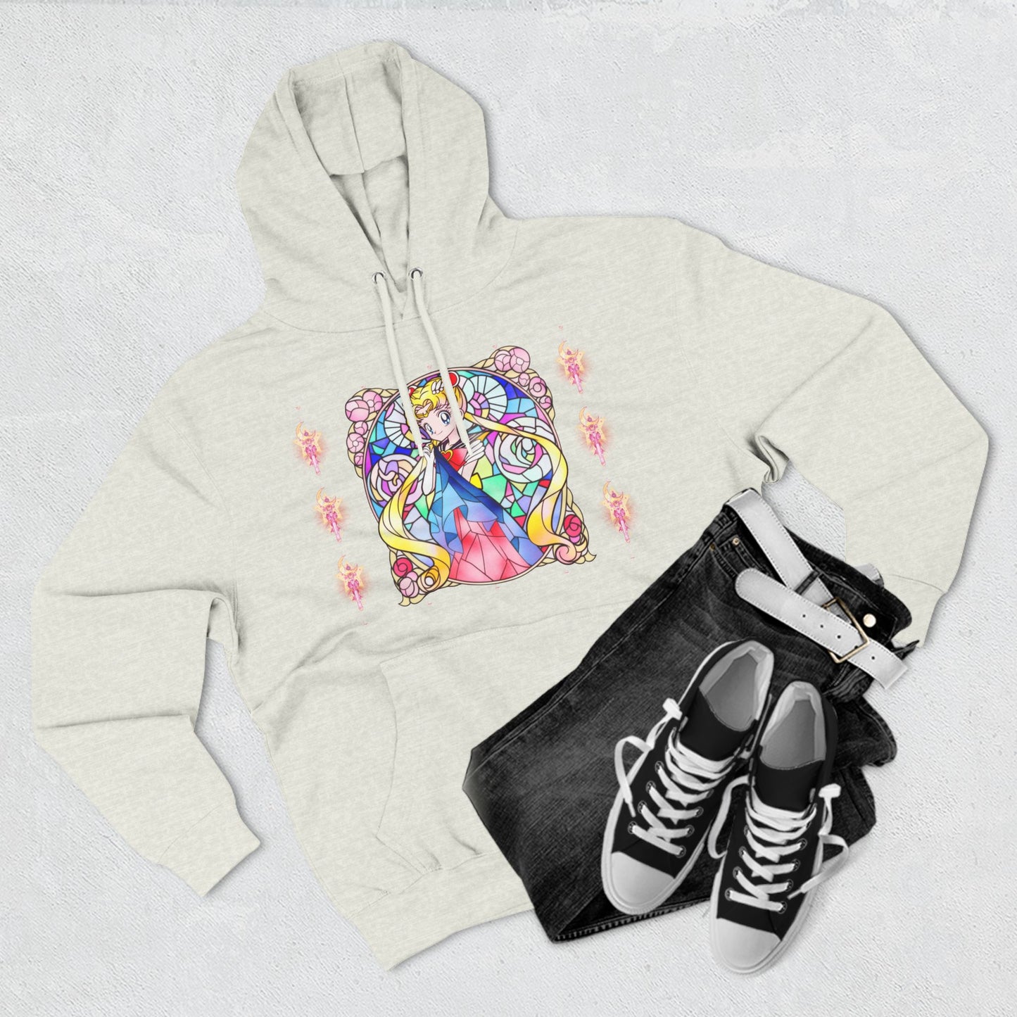 Sailor Moon - Stained Glass Sailor Power Pullover Hoodie