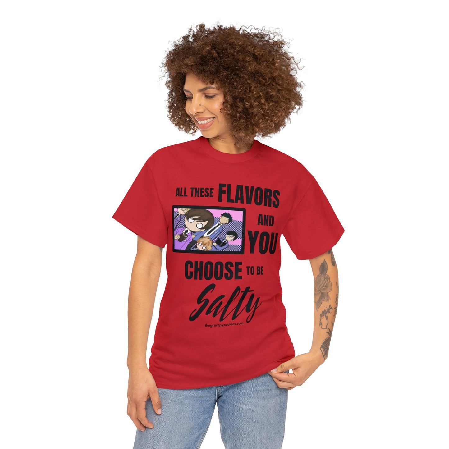 Ouran High School Host Club - Shocked Hosts Choose to Be Salty Unisex Heavy Cotton Tee