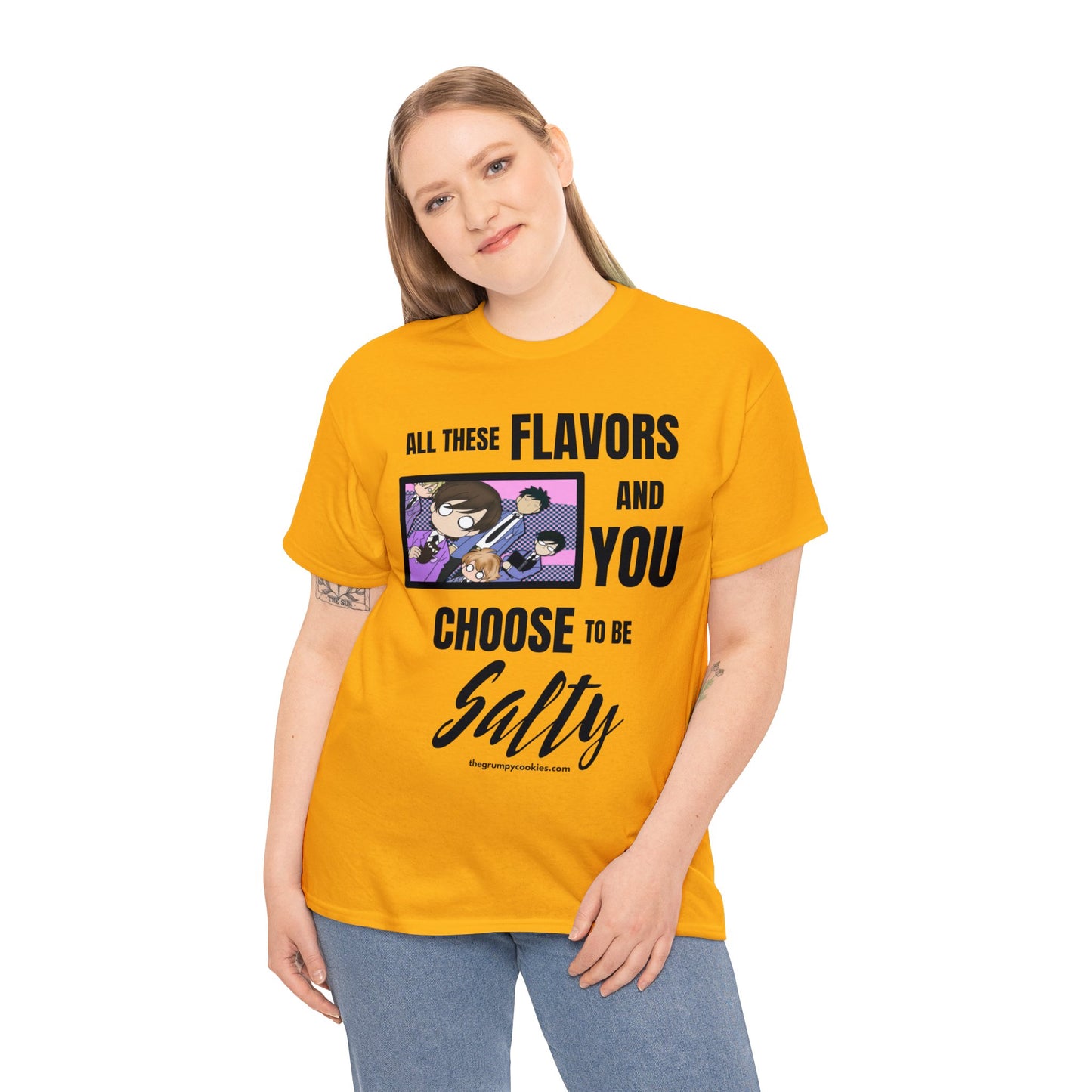 Ouran High School Host Club - Shocked Hosts Choose to Be Salty Unisex Heavy Cotton Tee