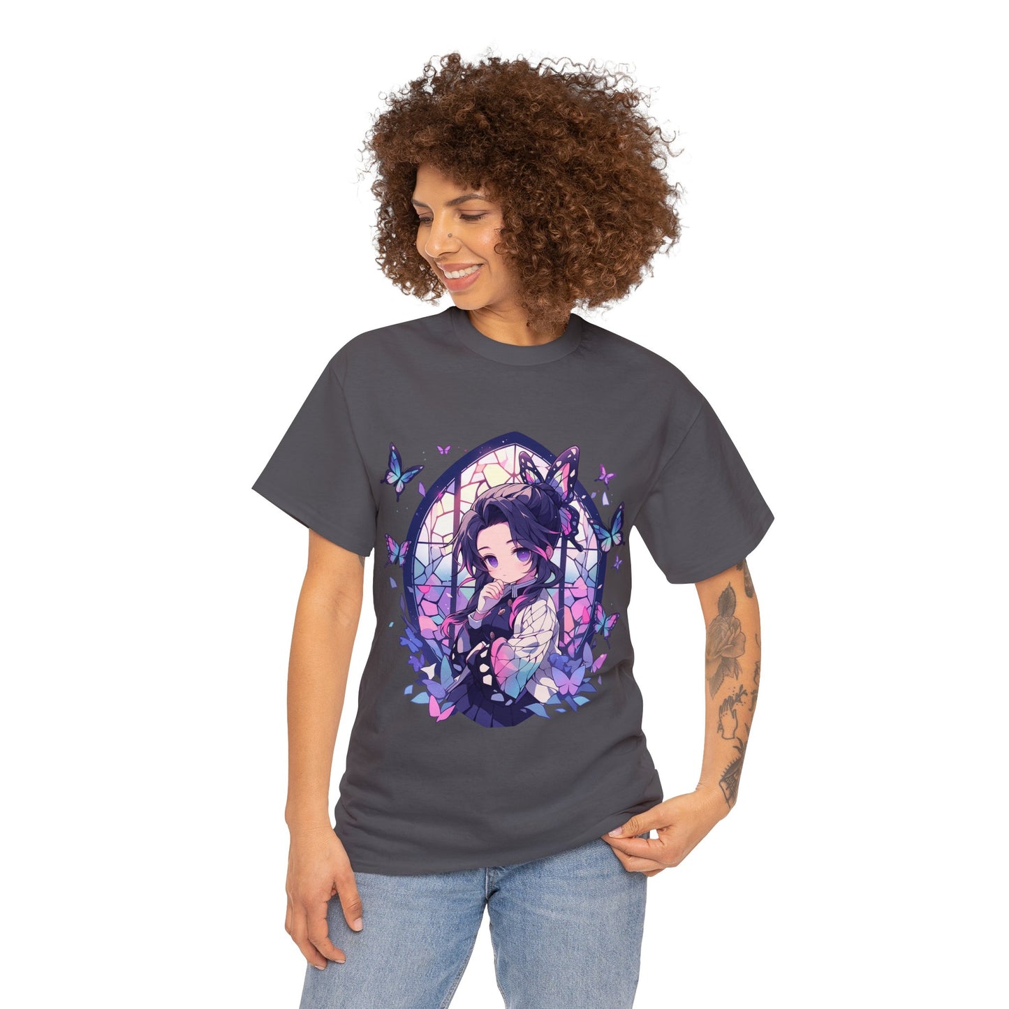 Demon Slayer - Stained Glass Shinobu Kocho Series Unisex Heavy Cotton Tee