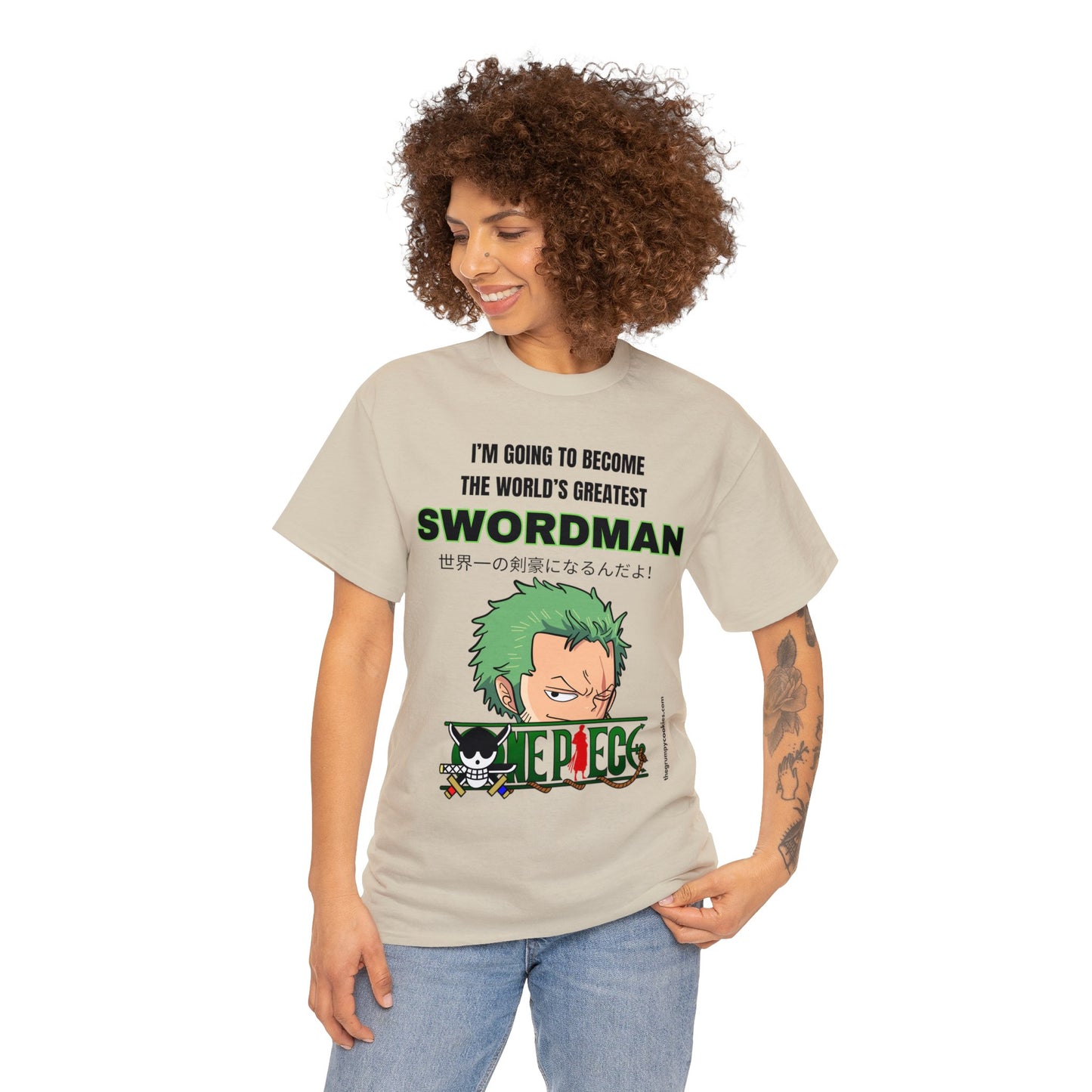 One Piece - World's Greatest Swordsman Unisex Heavy Cotton Tee