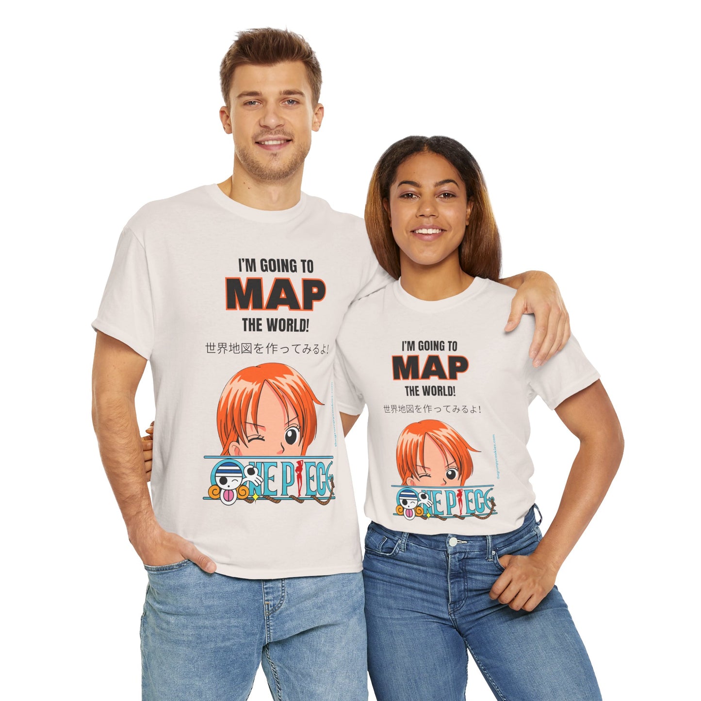 One Piece - Map the World Unisex Heavy Cotton Tee