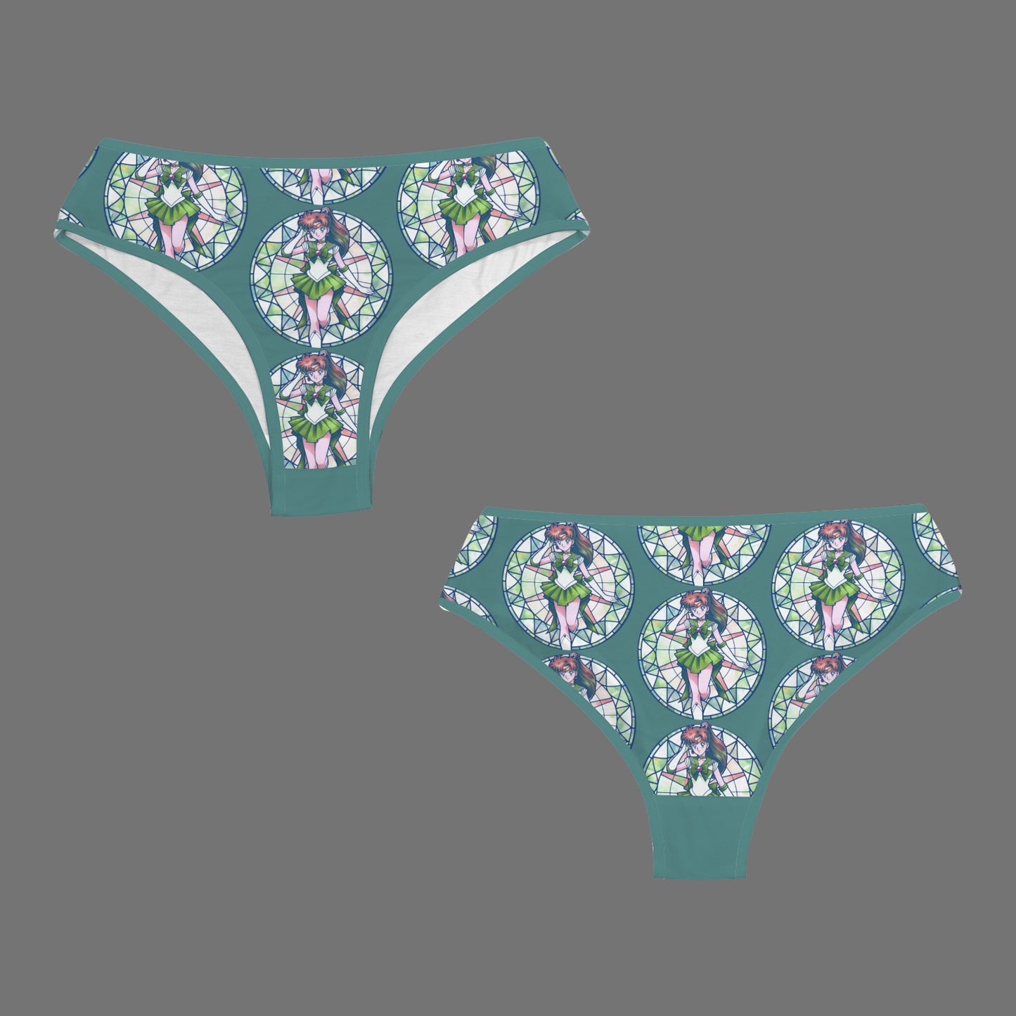 Sailor Moon - Stained Glass Sailor Jupiter Women's Mid Rise Green Underwear