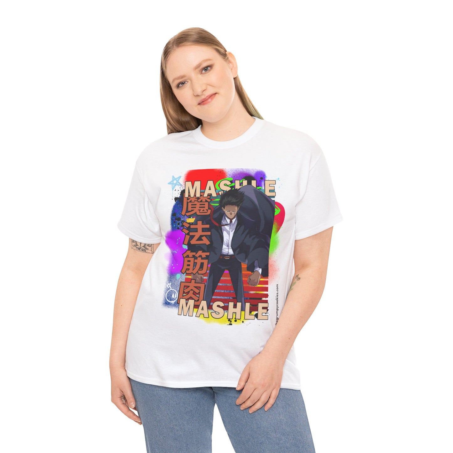 Mashle - Mash Burnedead Graffiti Unisex Heavy Cotton Tee