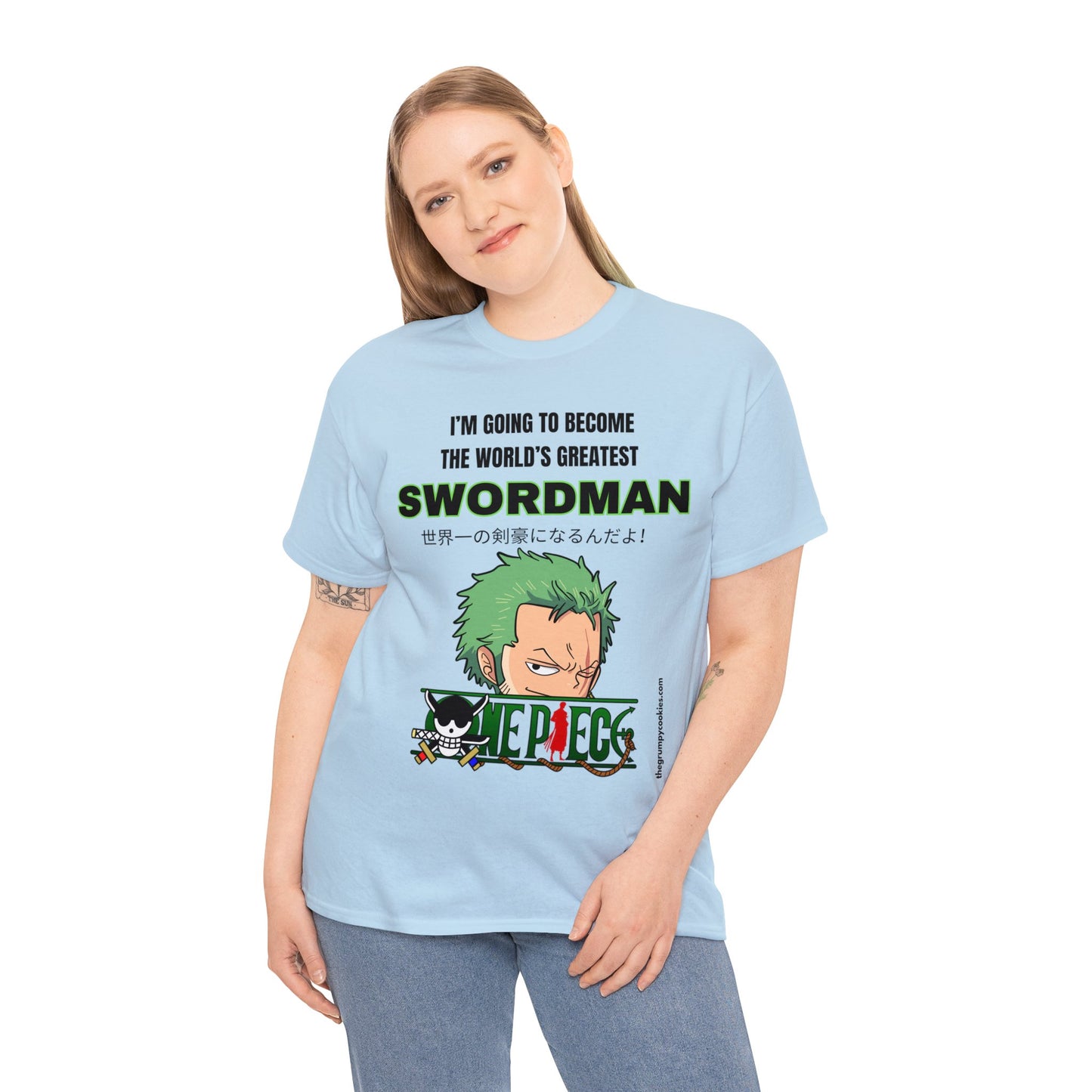 One Piece - World's Greatest Swordsman Unisex Heavy Cotton Tee