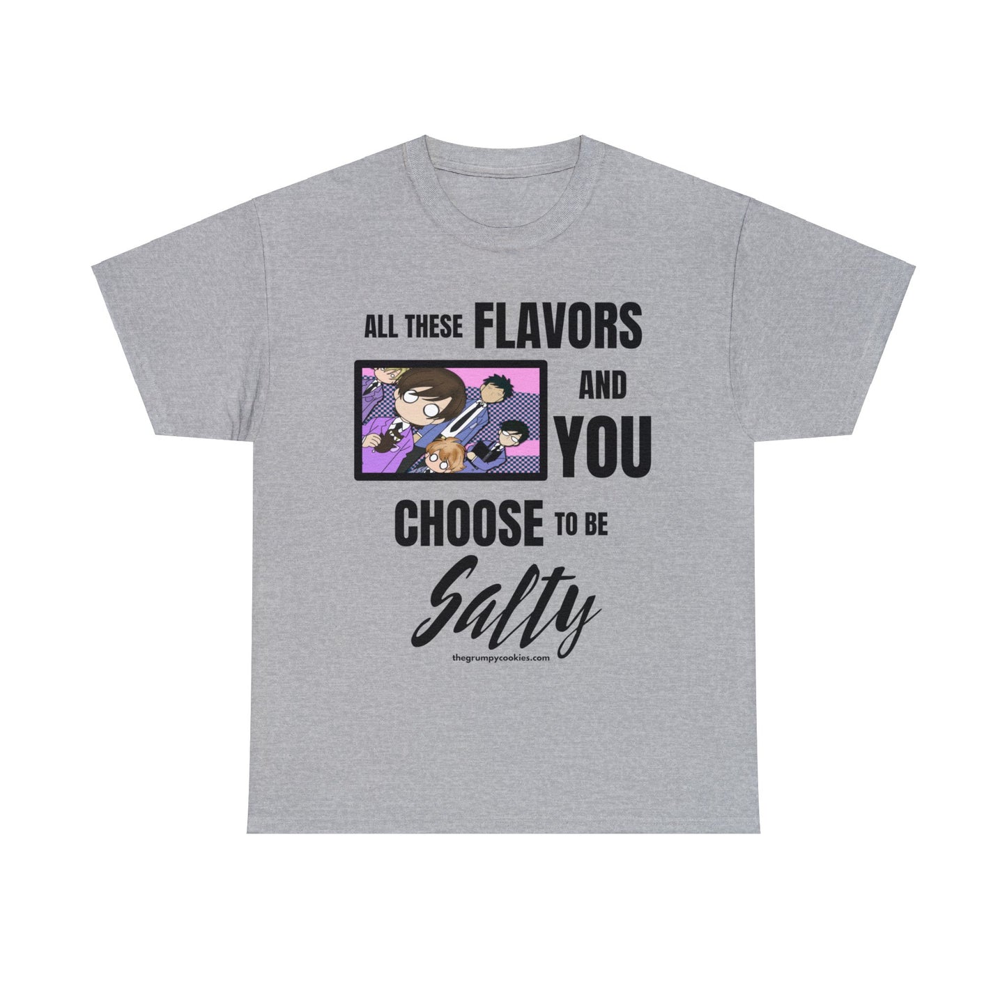 Ouran High School Host Club - Shocked Hosts Choose to Be Salty Unisex Heavy Cotton Tee