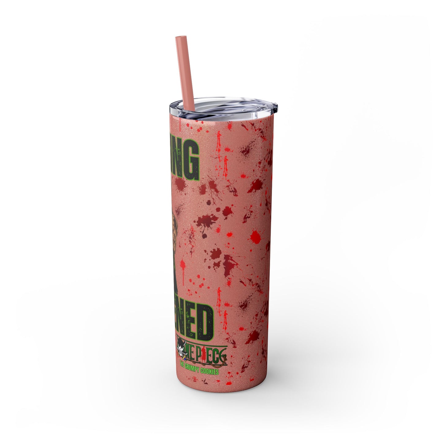 One Piece - Zoro Nothing Happened Skinny Tumbler with Straw, 20oz