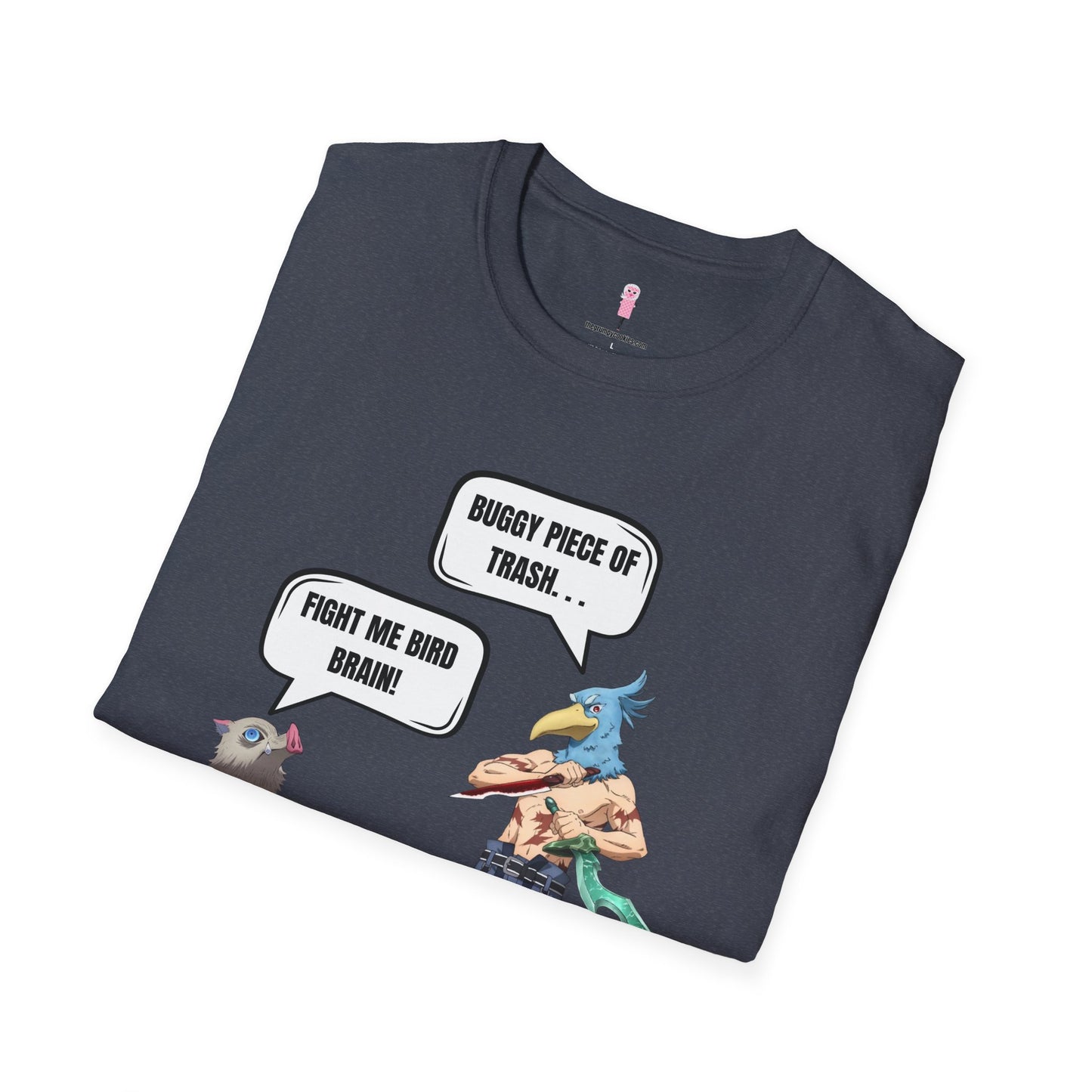 Shangri-la Frontier vs Demon Slayer- Boar Head vs Bird Brain Graphic Tee