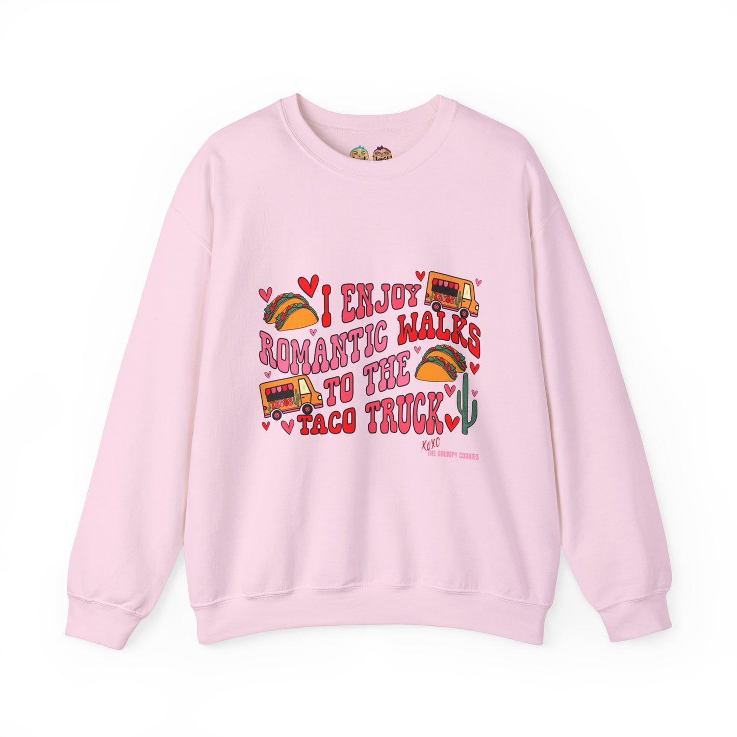 The Grumpy Cookies - Romance = Tacos Unisex Heavy Blend™ Crewneck Sweatshirt