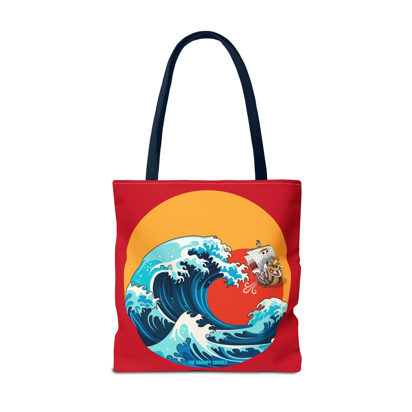 One Piece - Riding the Wave Dark Red Tote Bag