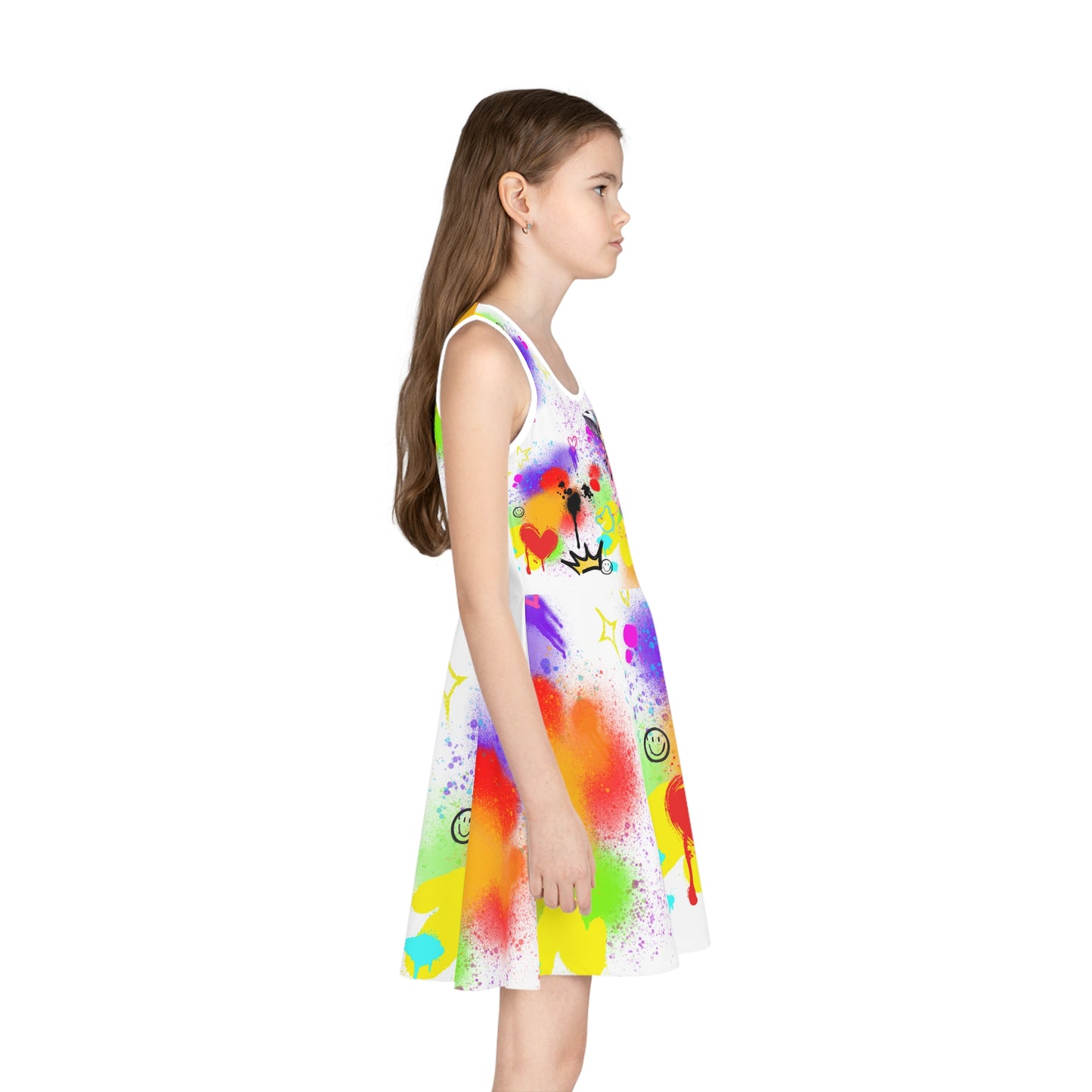 The Grumpy Cookies - Rosie the Tiger Girls' Sleeveless White Sundress