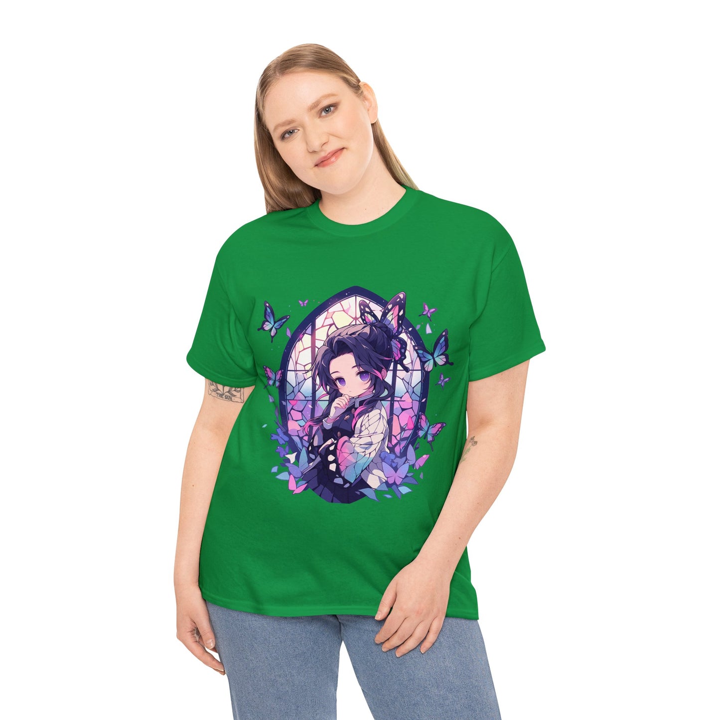 Demon Slayer - Stained Glass Shinobu Kocho Series Unisex Heavy Cotton Tee
