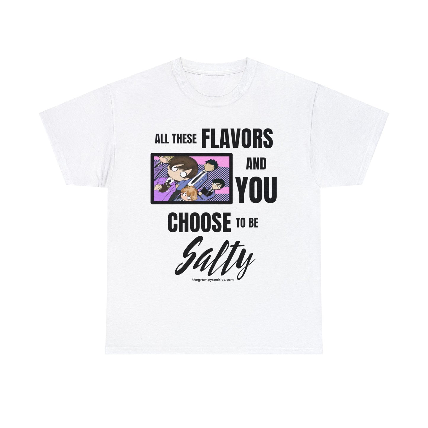 Ouran High School Host Club - Shocked Hosts Choose to Be Salty Unisex Heavy Cotton Tee