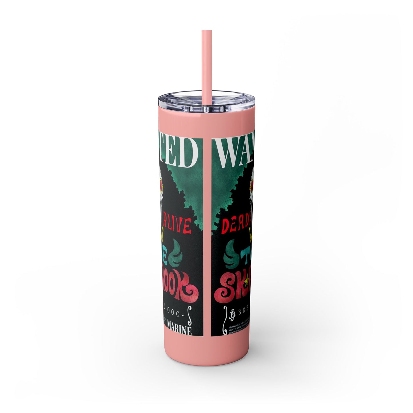 One Piece - Brook Wanted Poster Tumbler with Straw, 20oz