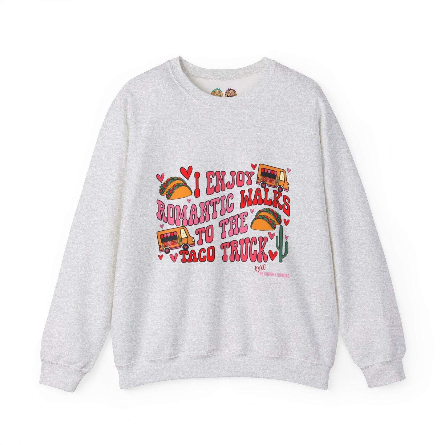 The Grumpy Cookies - Romance = Tacos Unisex Heavy Blend™ Crewneck Sweatshirt
