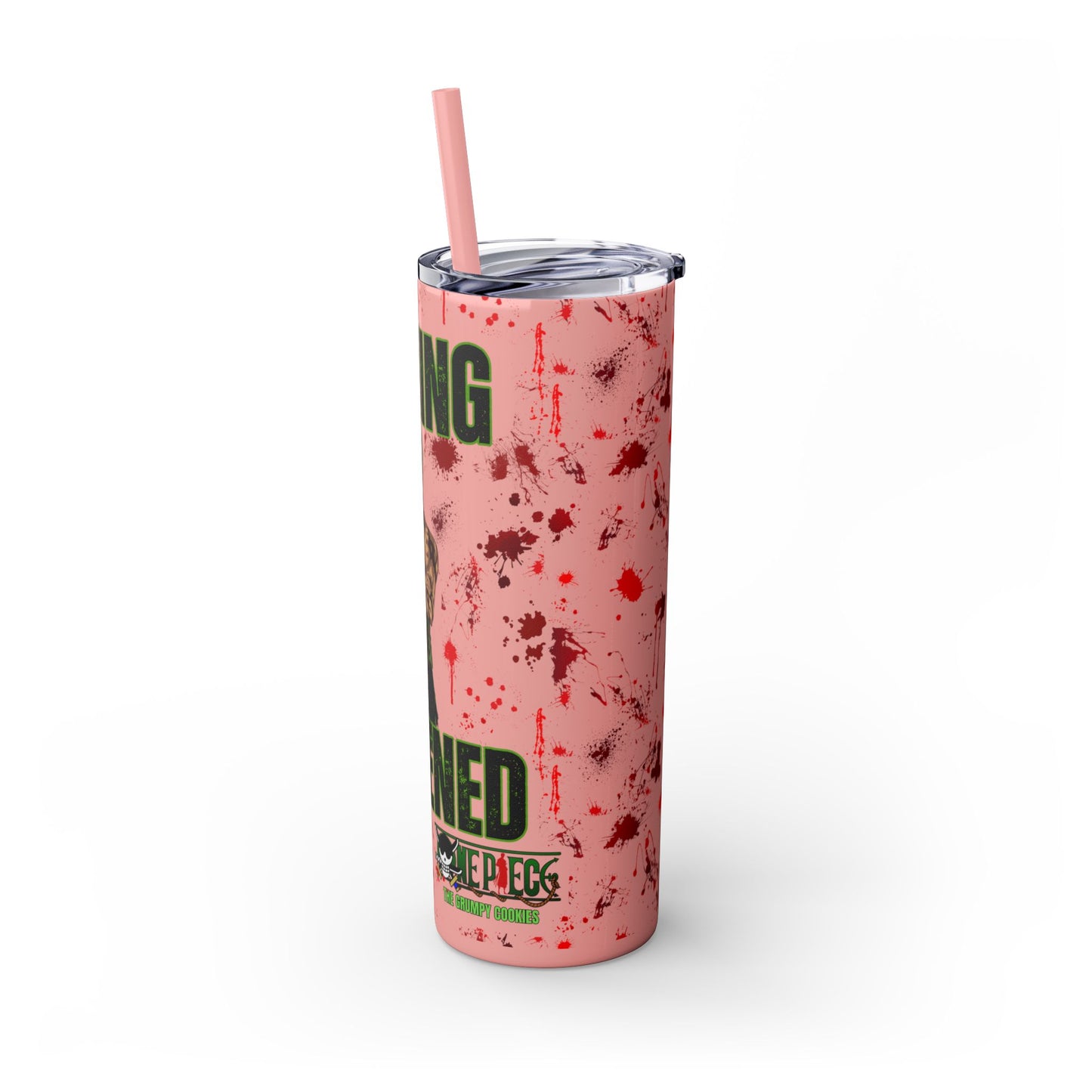 One Piece - Zoro Nothing Happened Skinny Tumbler with Straw, 20oz