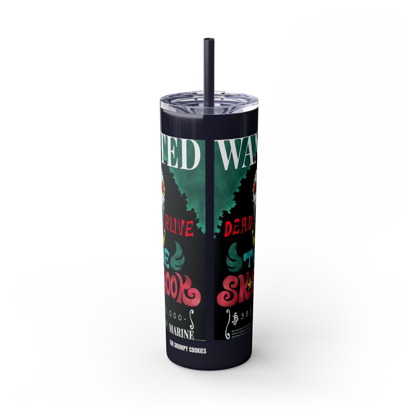 One Piece - Brook Wanted Poster Tumbler with Straw, 20oz