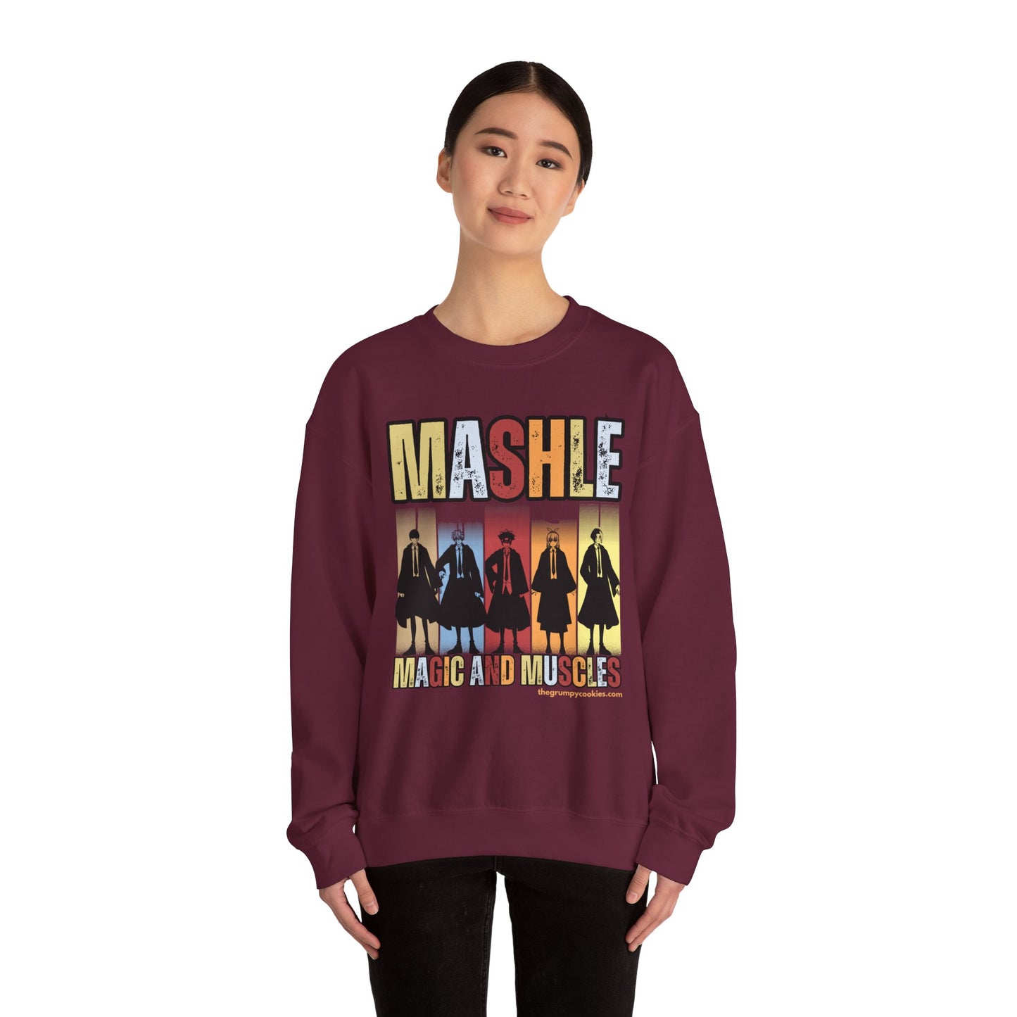 Mashle - Team No Magic Unisex Heavy Blend™ Crewneck Sweatshirt