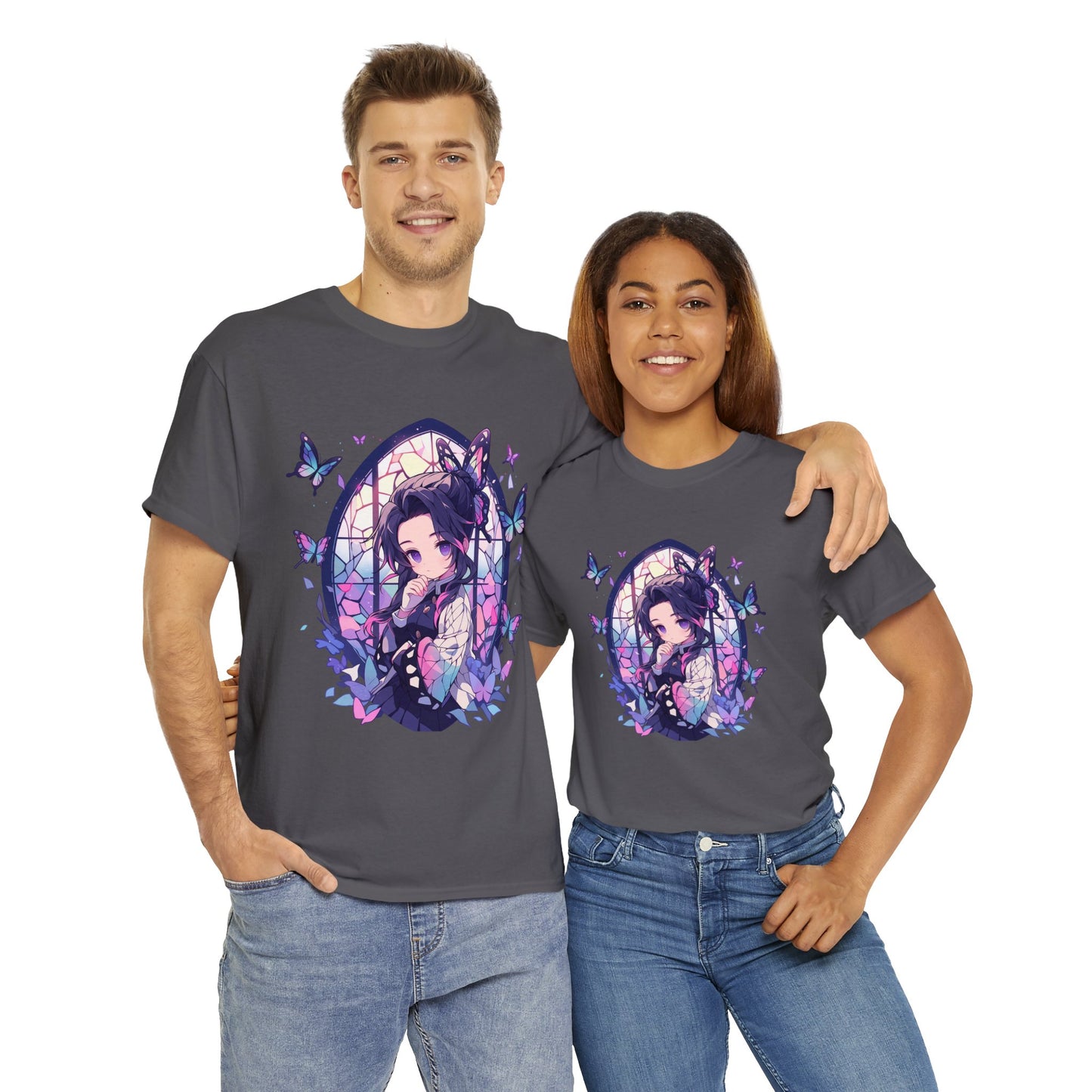 Demon Slayer - Stained Glass Shinobu Kocho Series Unisex Heavy Cotton Tee