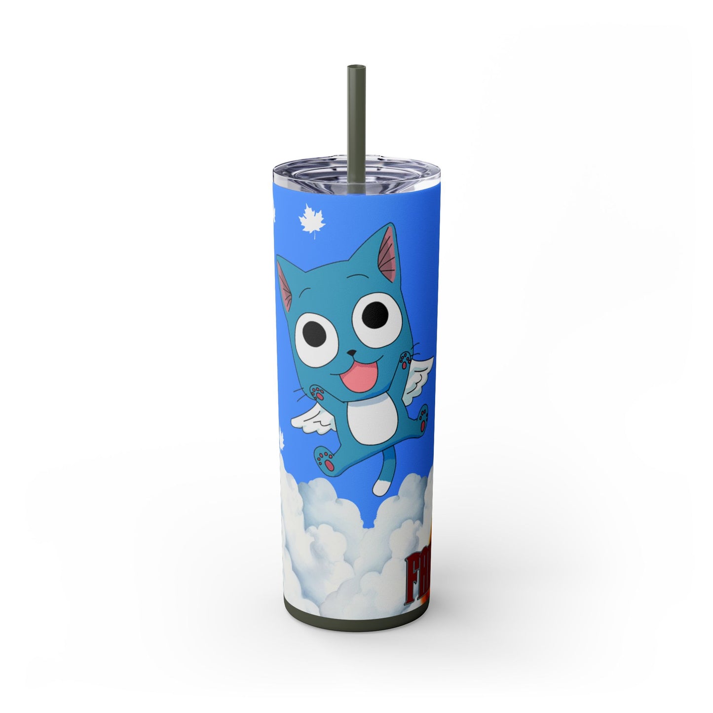 Fairy Tail - Happy As Can Be Skinny Tumbler with Straw, 20oz