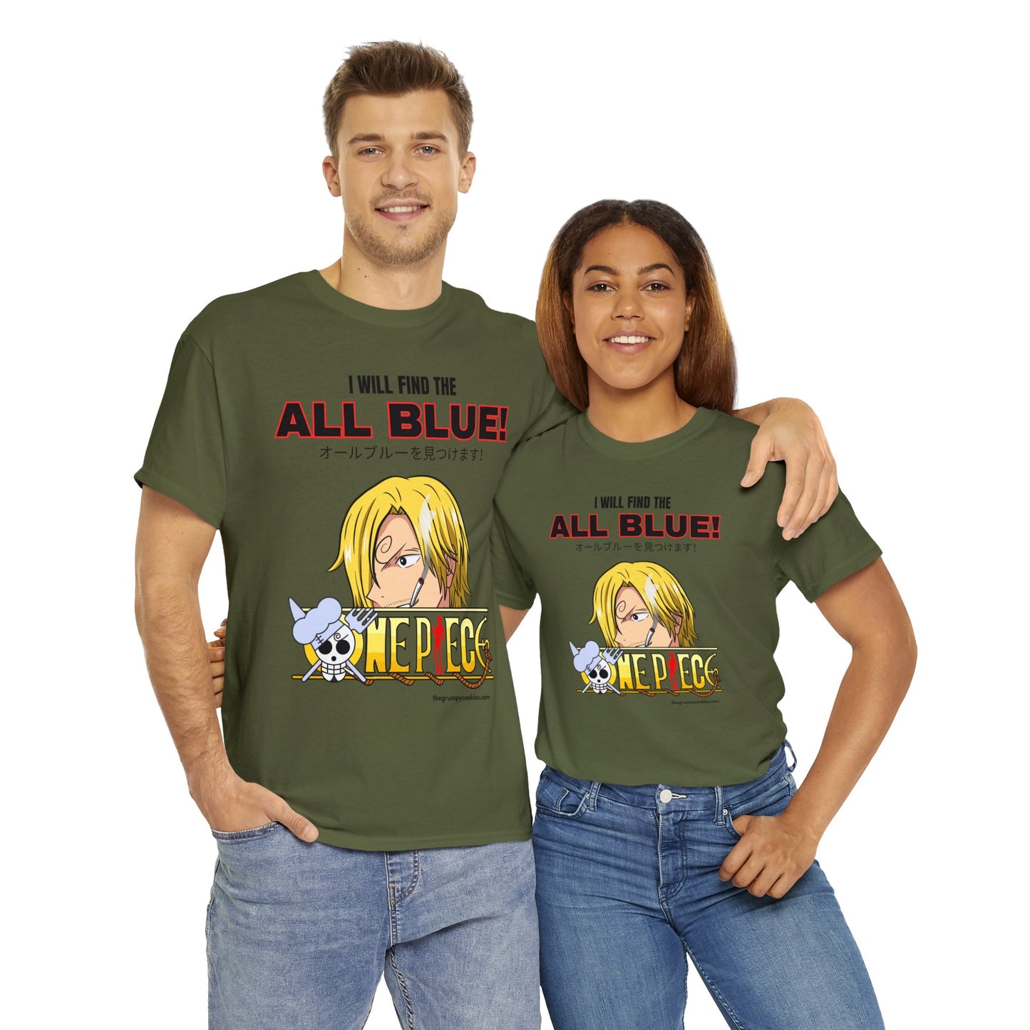 One Piece - Find the All Blue Unisex Heavy Cotton Tee