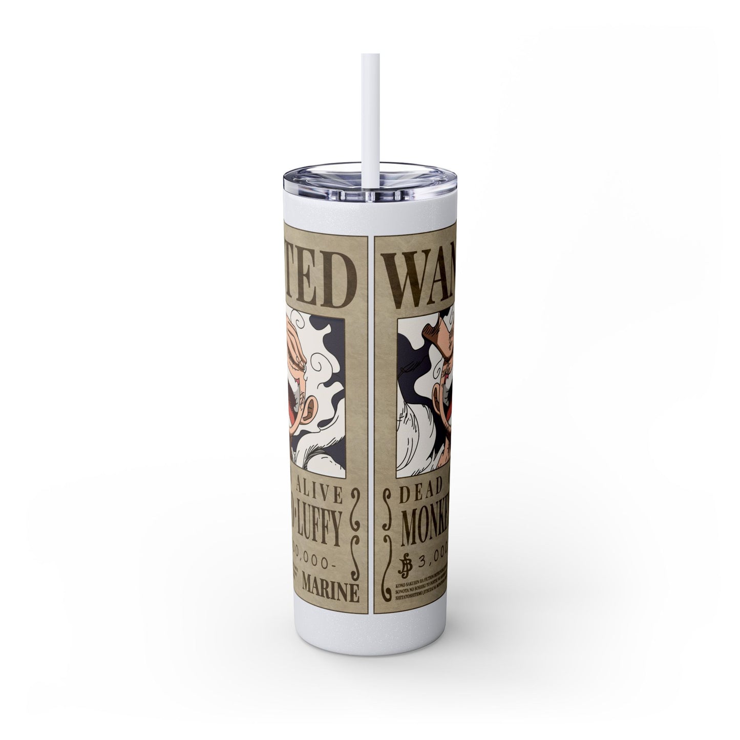 One Piece - Luffy Fifth Gear Skinny Tumbler with Straw, 20oz